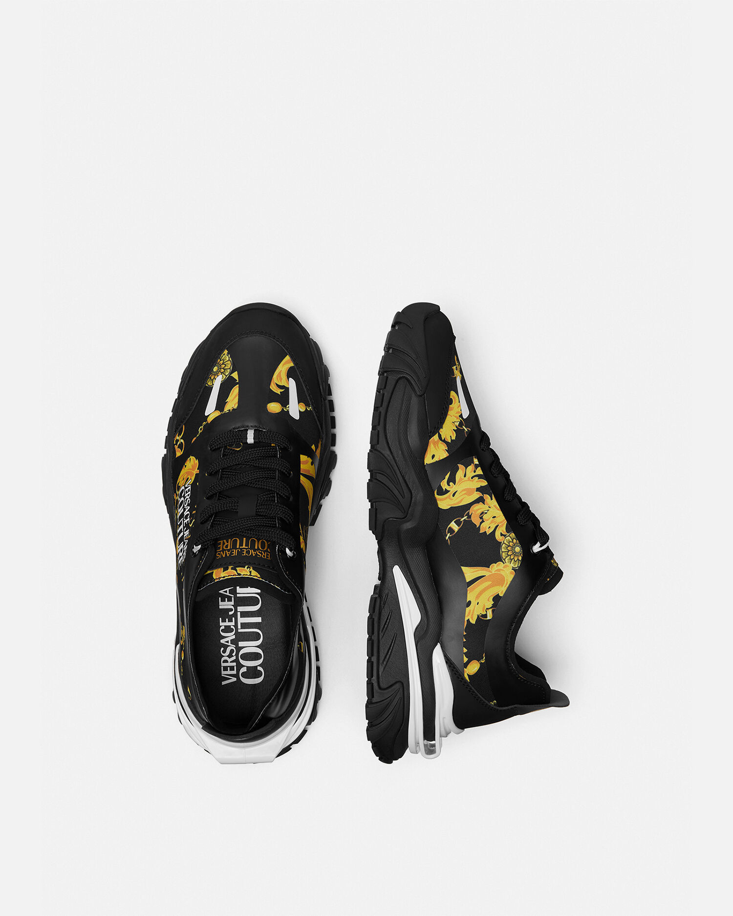 Versace runners black sale