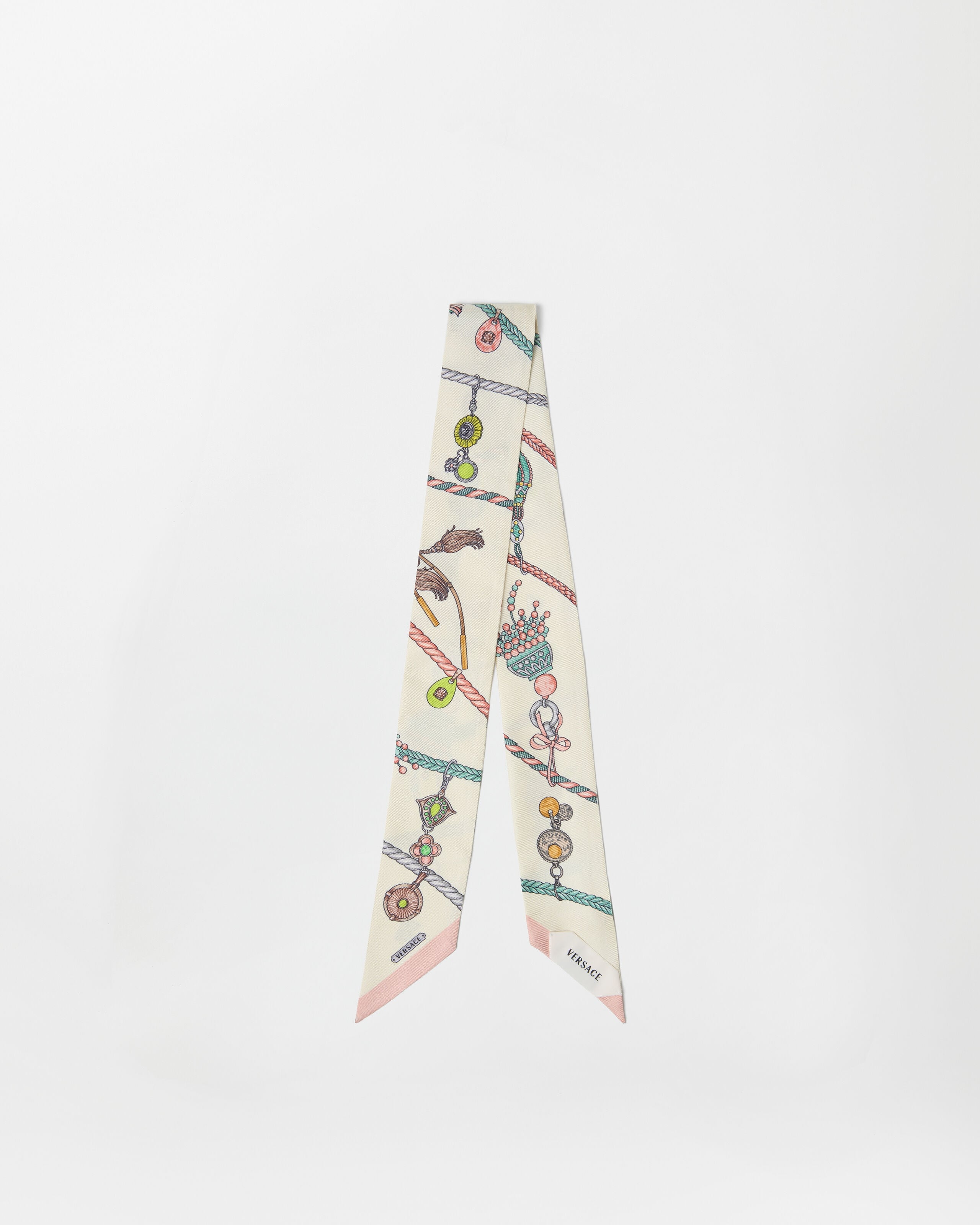 Versace printed silk twill ribbon