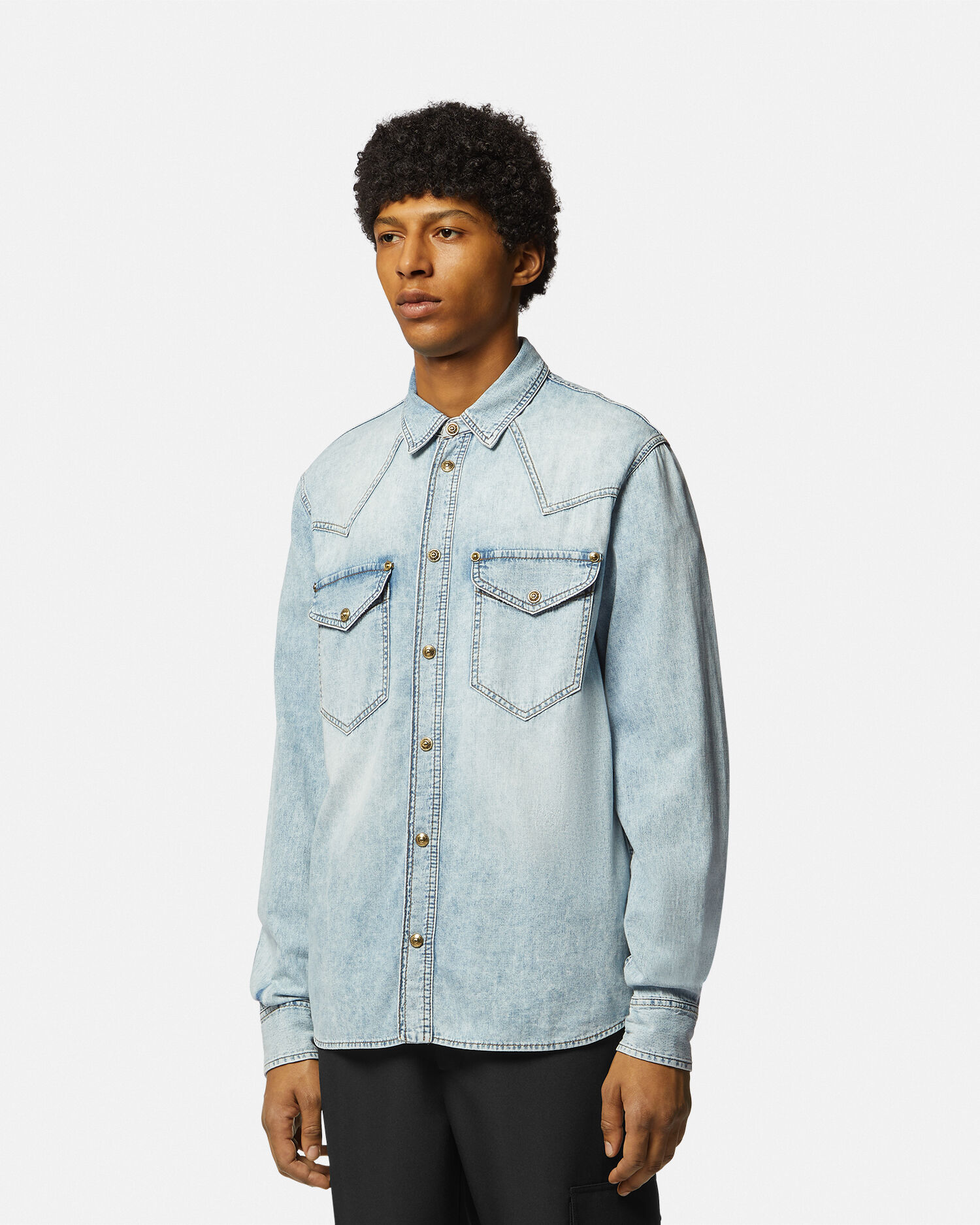 Denim Shirt Blue VERSACE
