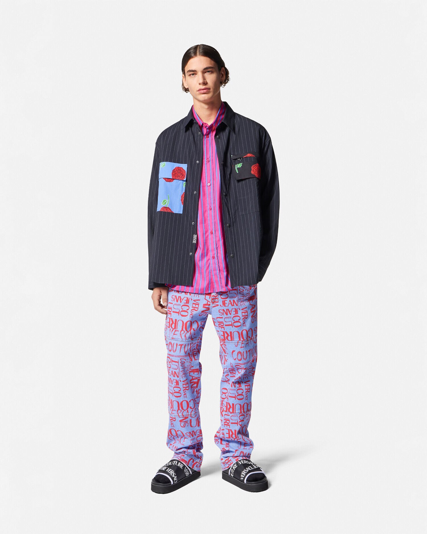 「高評価！」注目のレビュ Doodle VERSACE | Blue Jeans Logo トップス