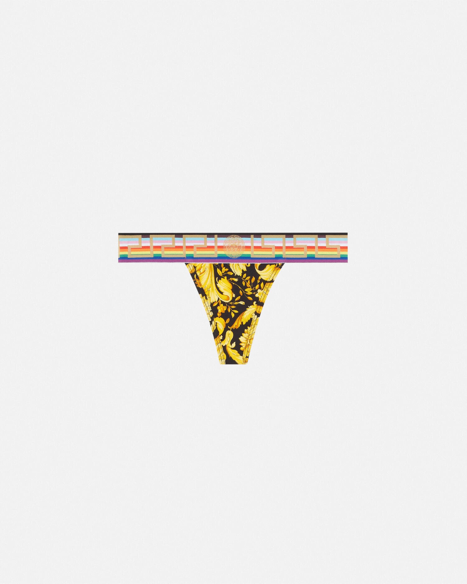 Tanga Pride Barocco Negro Estampado VERSACE