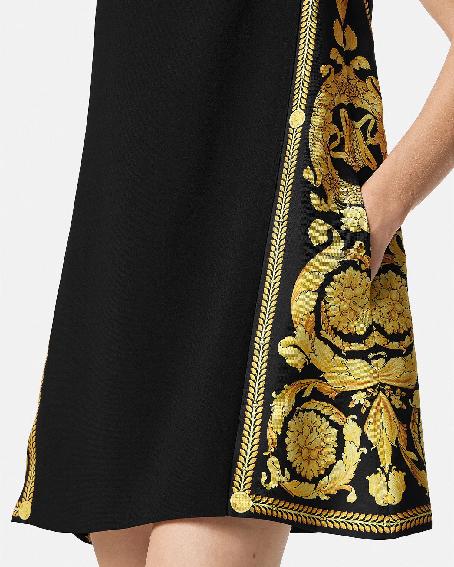 Versace dress black and gold cheap
