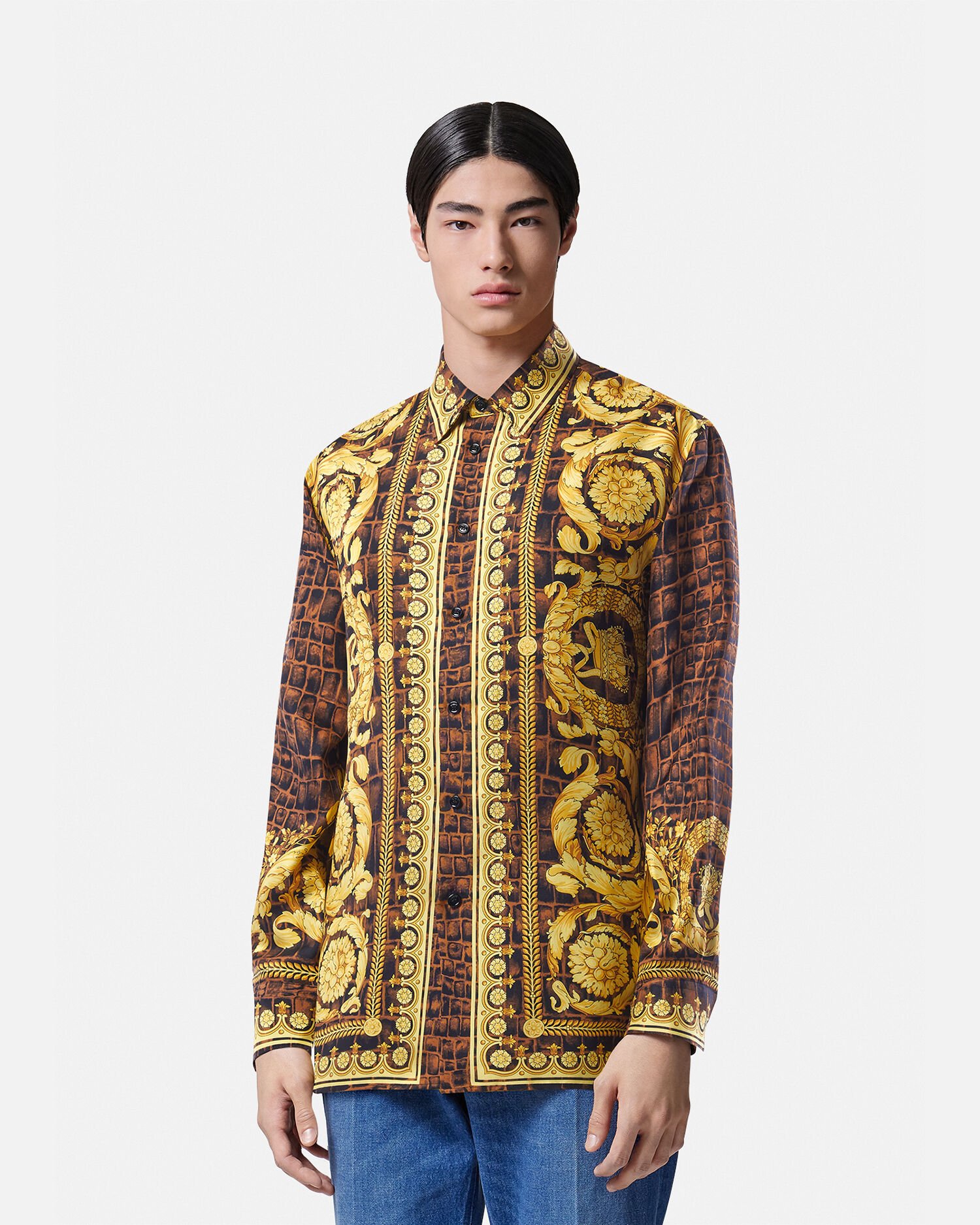 Chemise en soie Baroccodile