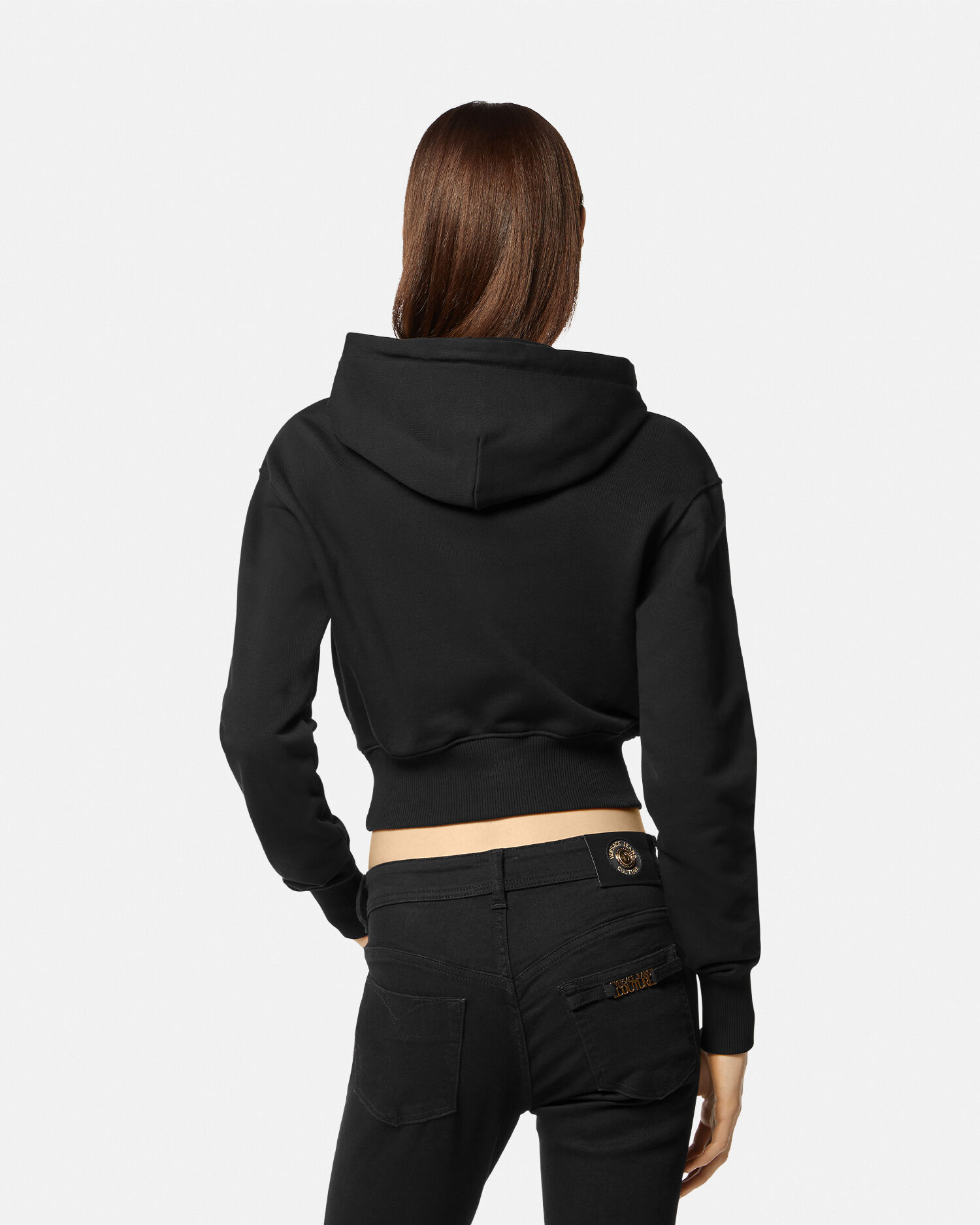 Sudadera corta con capucha discount