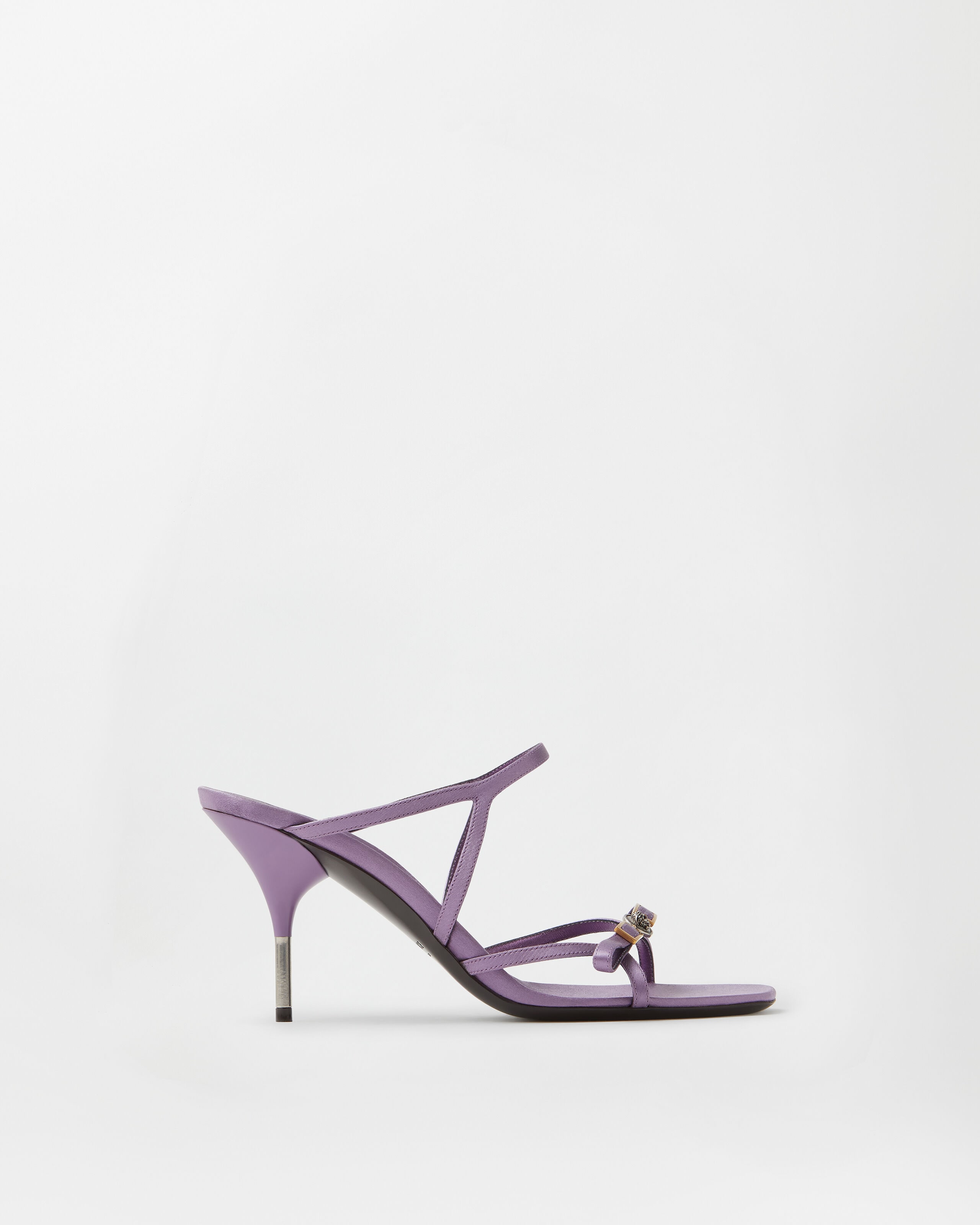 Nyx Satin Mules 80 mm Purple | VERSACE US
