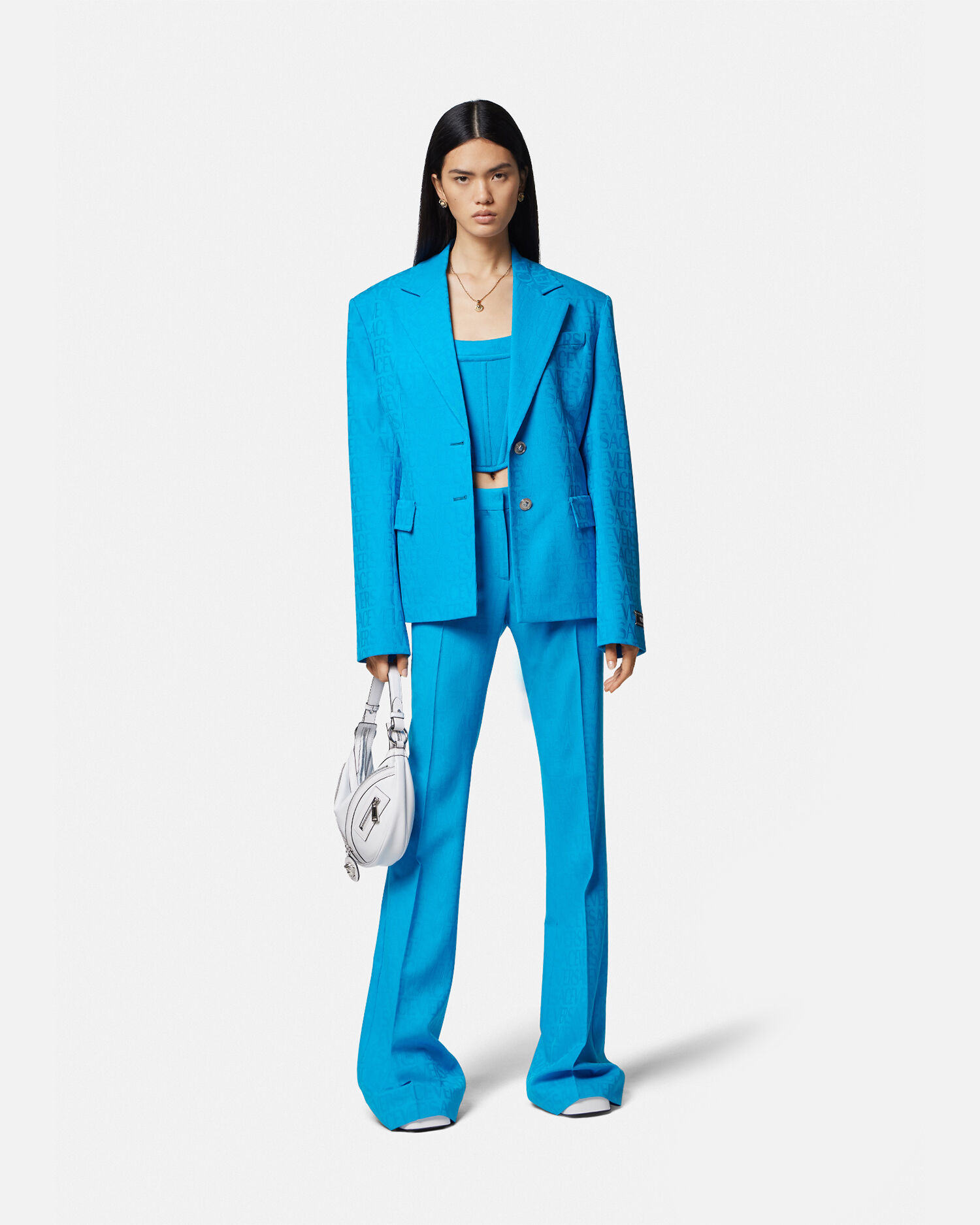 Versace Versace Allover Jacquard Blazer for Women Online Store EU