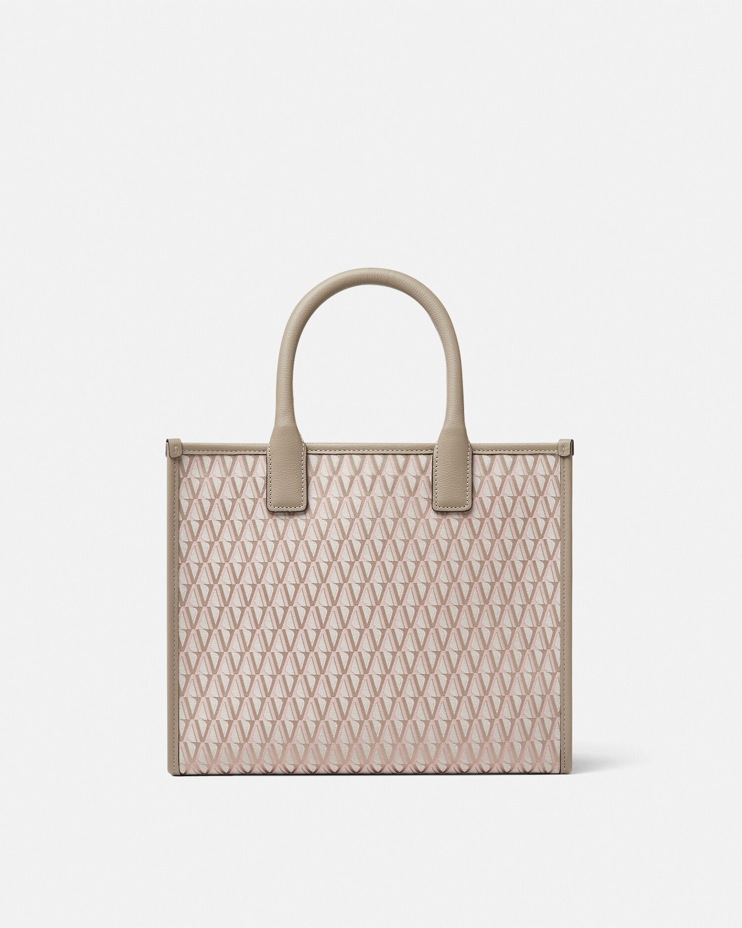 V Allover La Medusa Small Tote Bag Pink,Print | VERSACE US