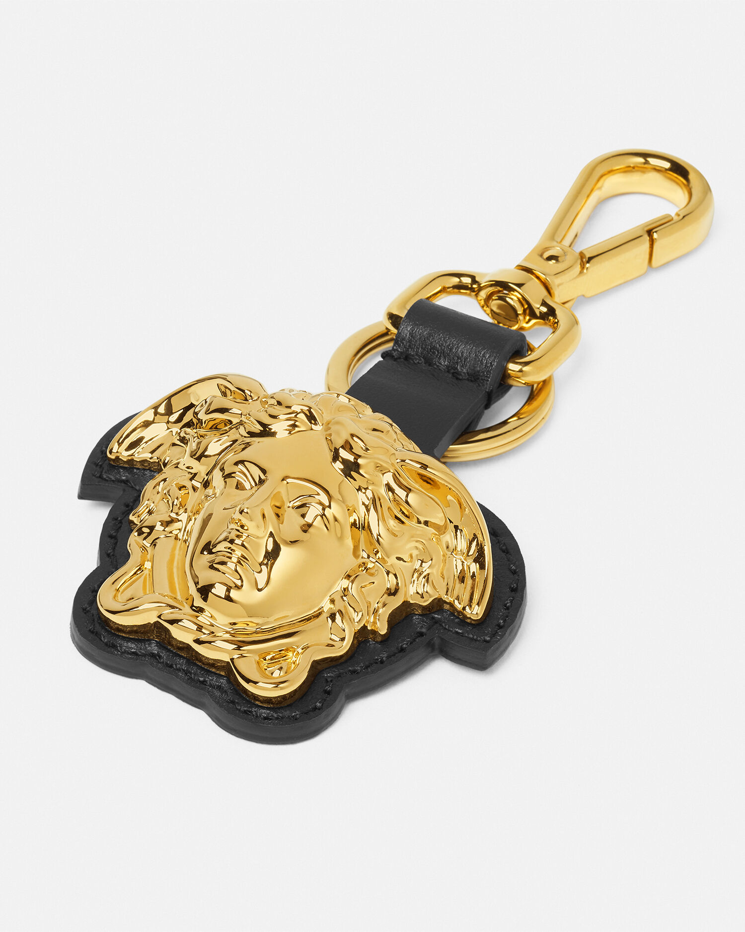La Medusa Leather Keychain | VERSACE US