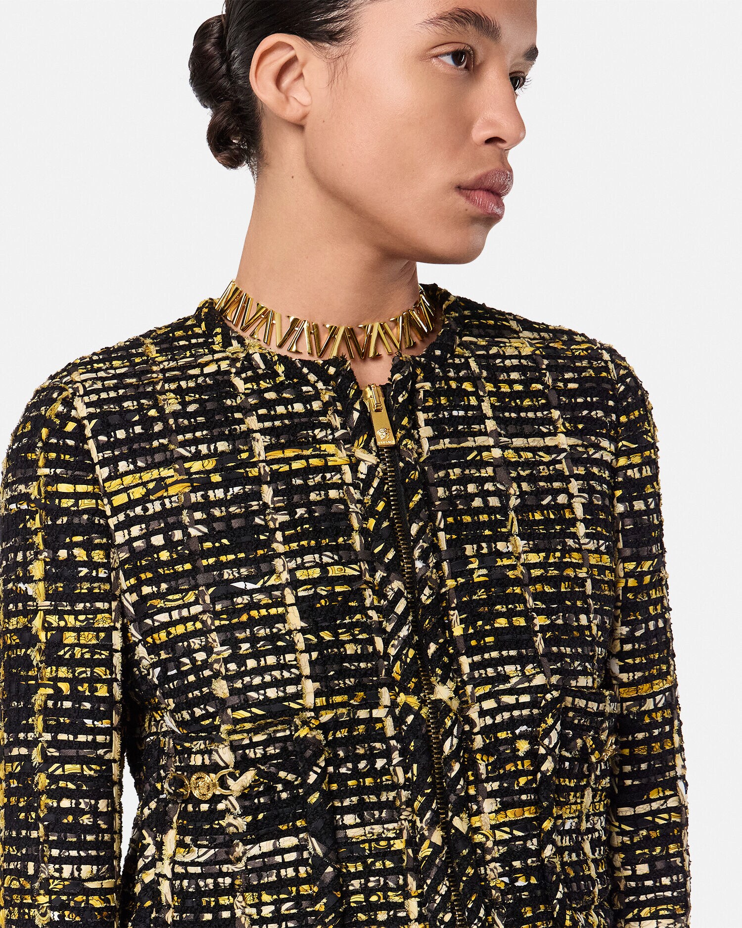 Tweed Cardigan Jacket | VERSACE