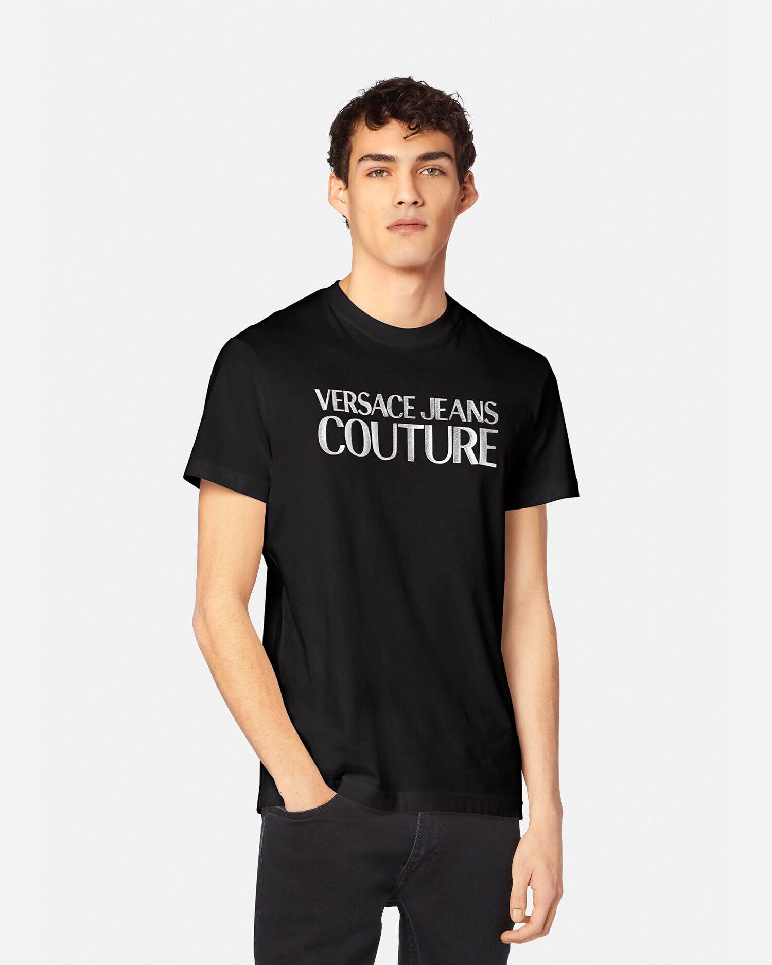 Logo T Shirt Black VERSACE