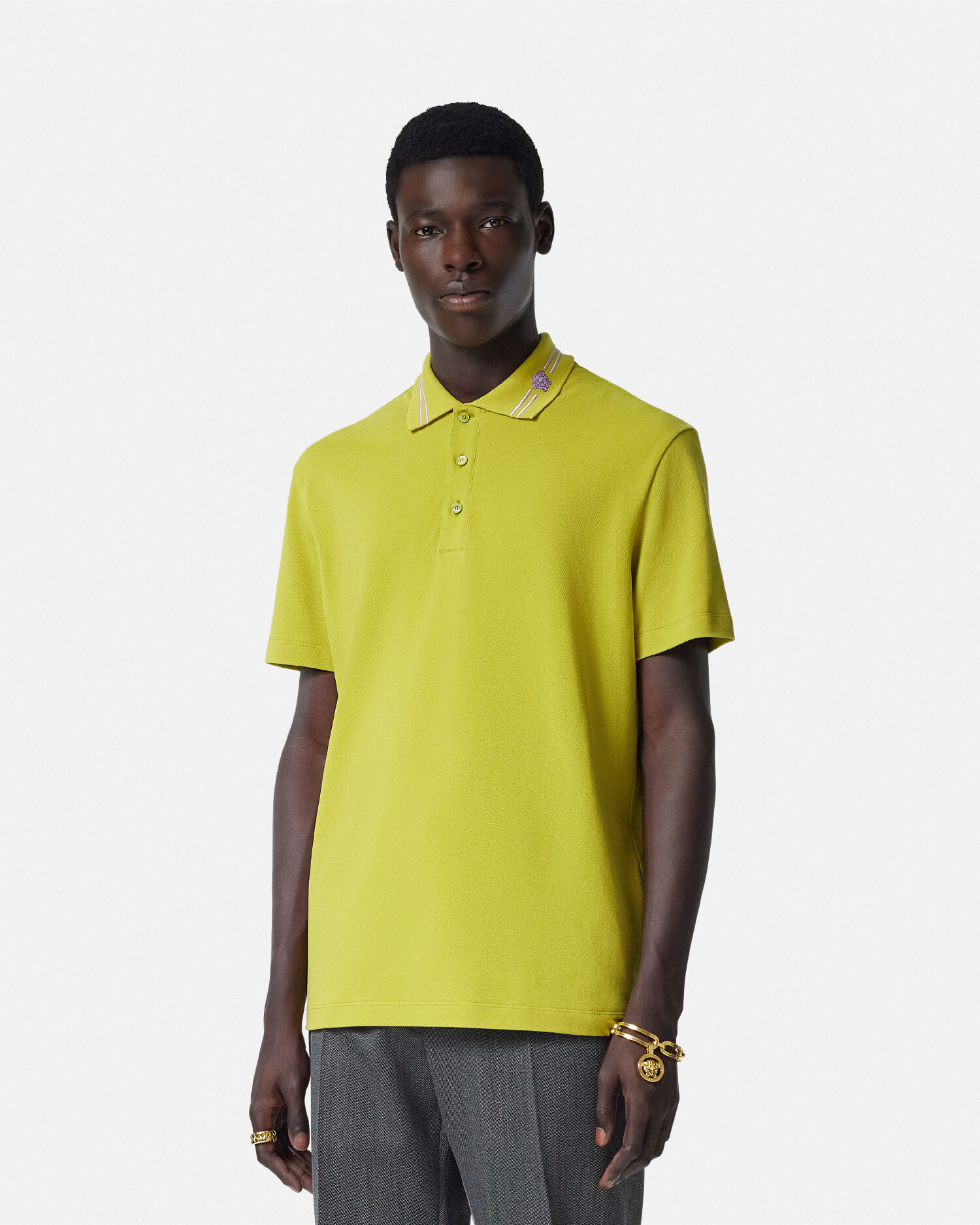 Embroidered Medusa Polo Shirt