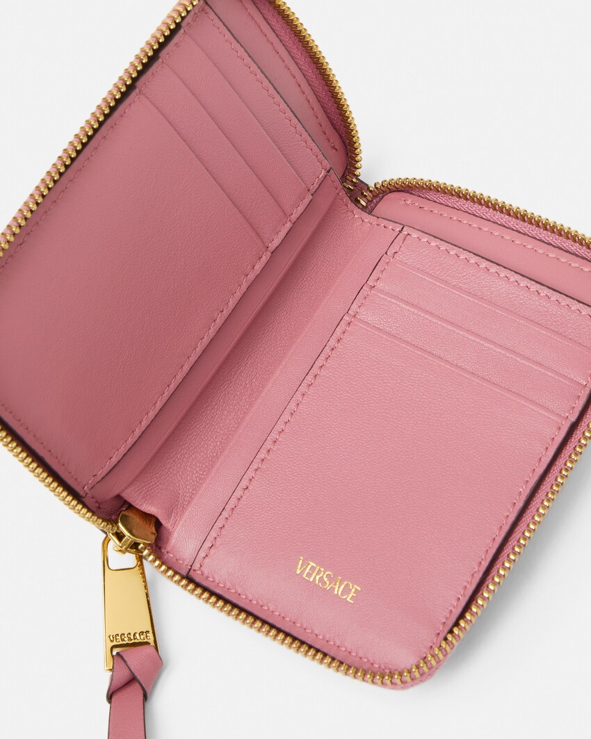 Versace Tag portafoglio in nappa Rosa Chiaro 2