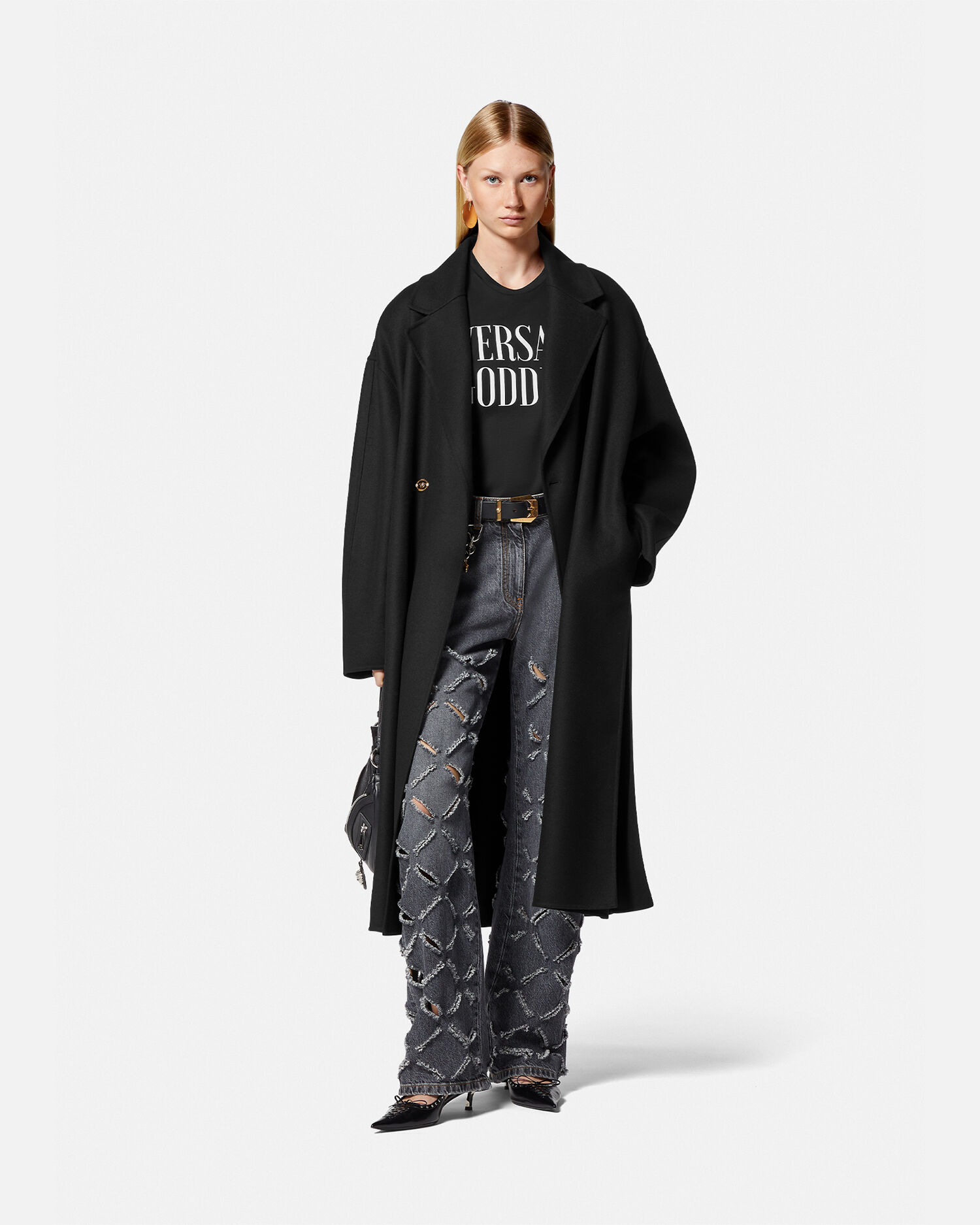 Versace wool coat sale