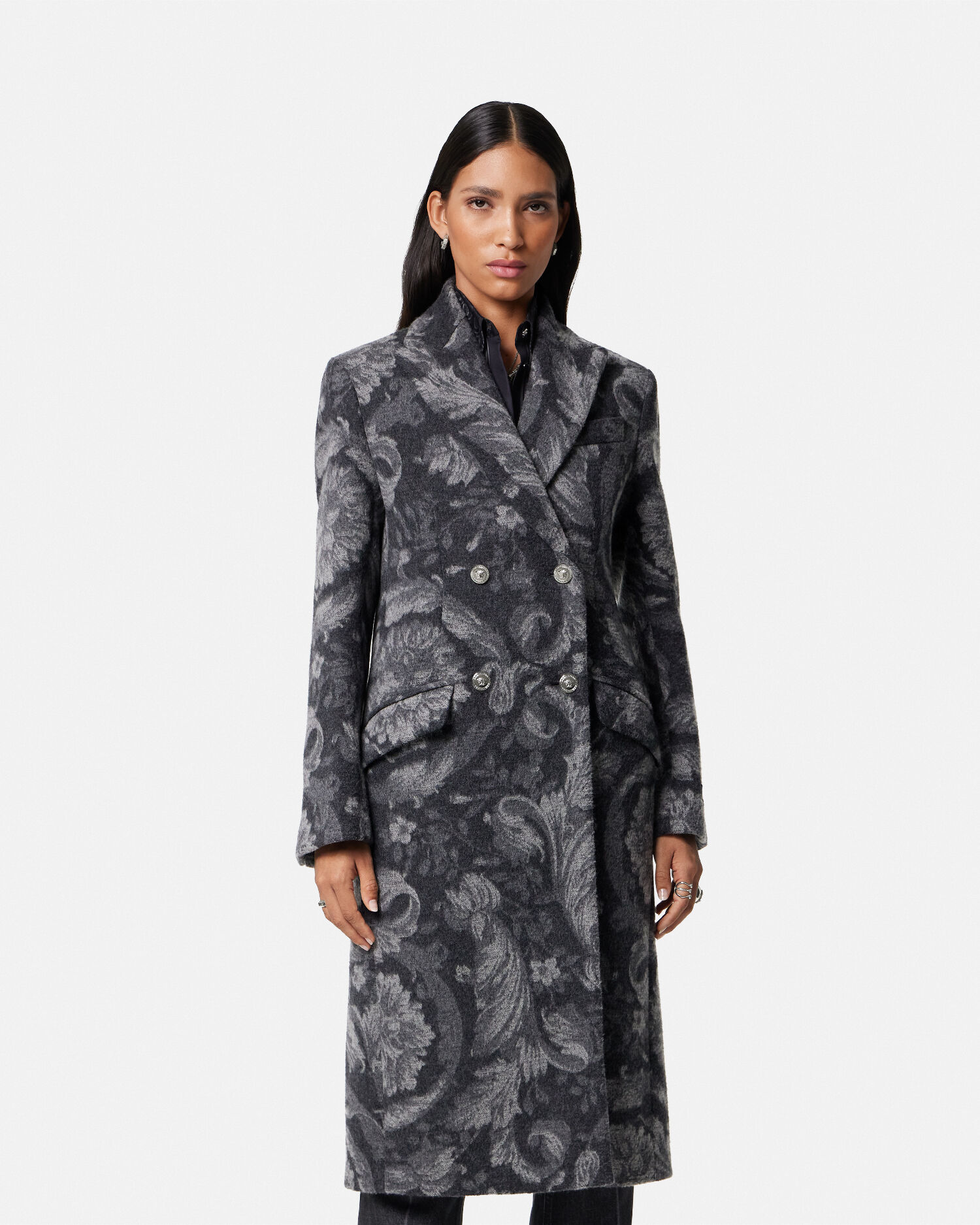 Versace long hotsell coat
