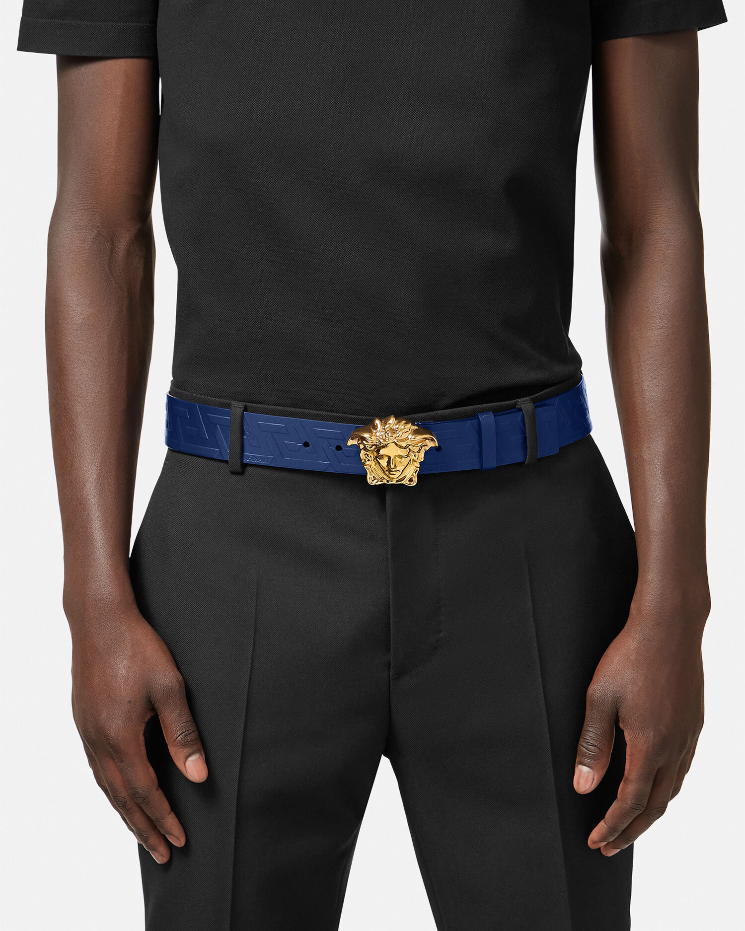 Blue on sale versace belt