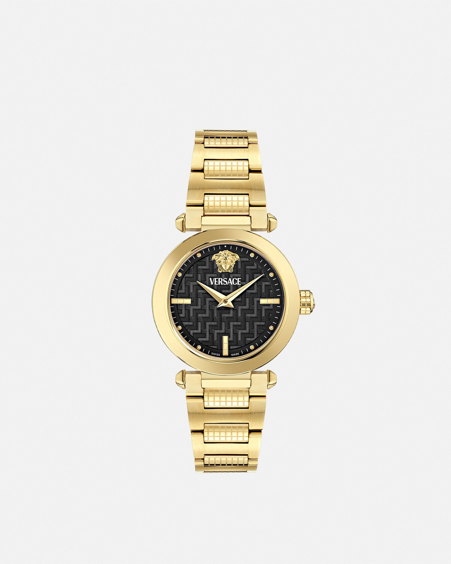 Versace Greek Watch Black,Gold | VERSACE US