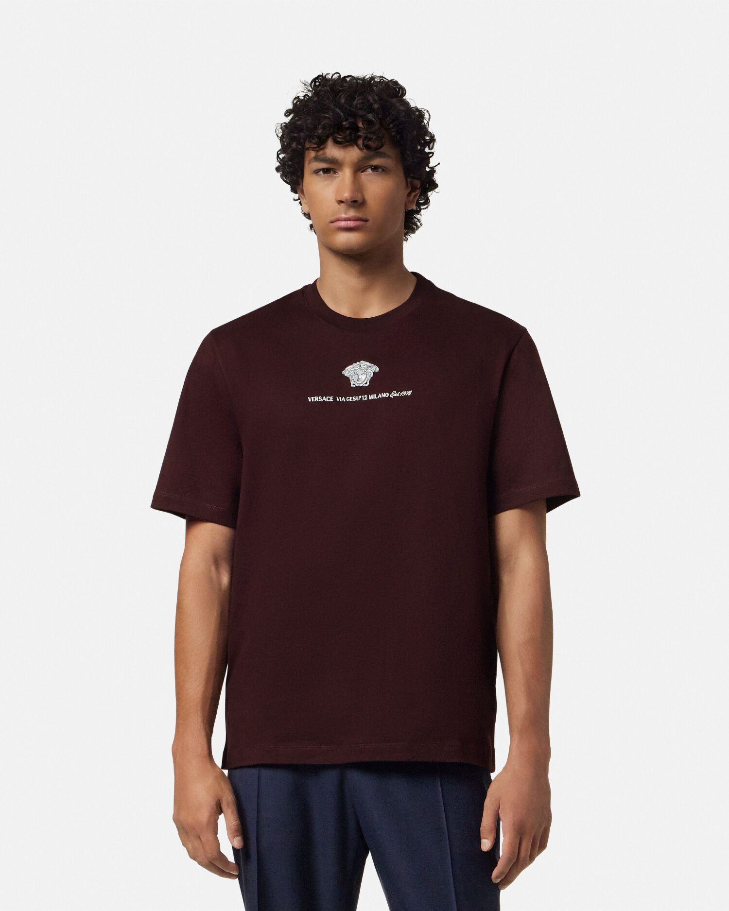 Versace embroidered medusa t-shirt sales