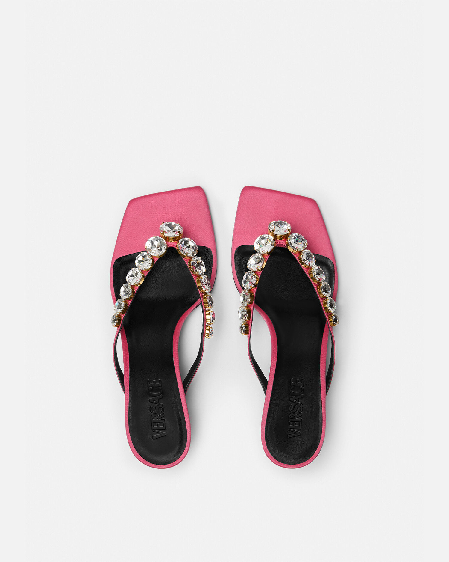 Pink crystal sandals store
