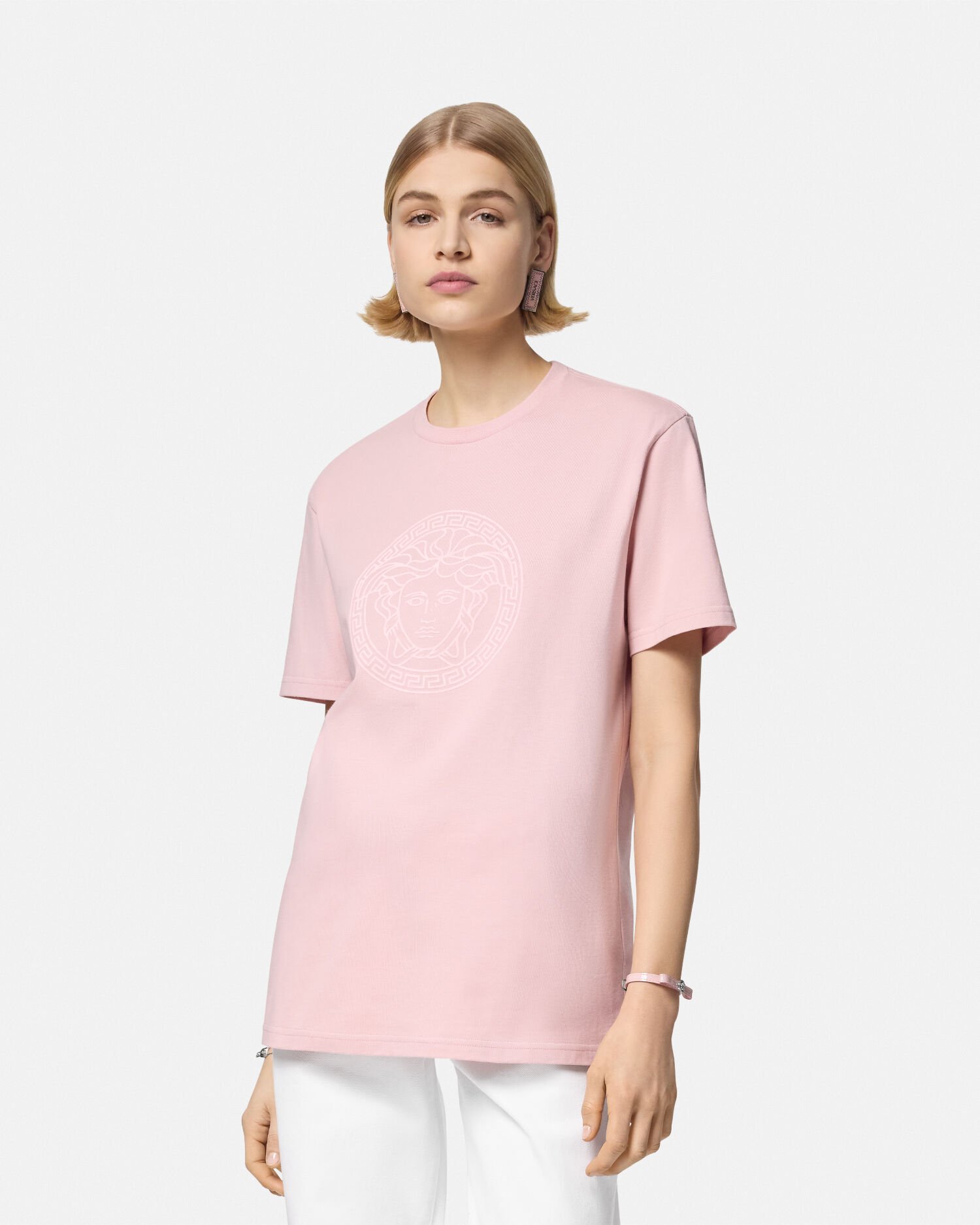 Versace pink t shirt best sale