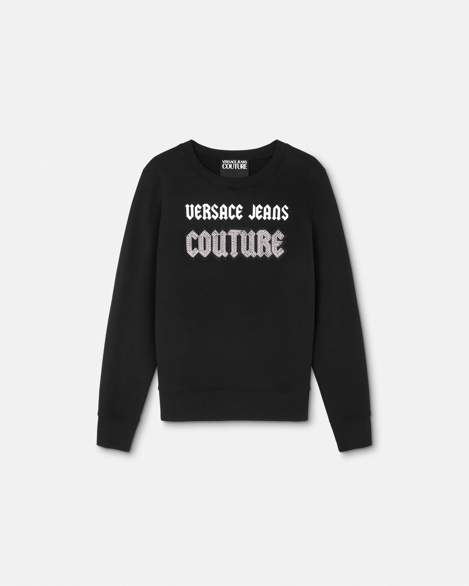 Embellished Gothic Logo Sweatshirt VERSACE