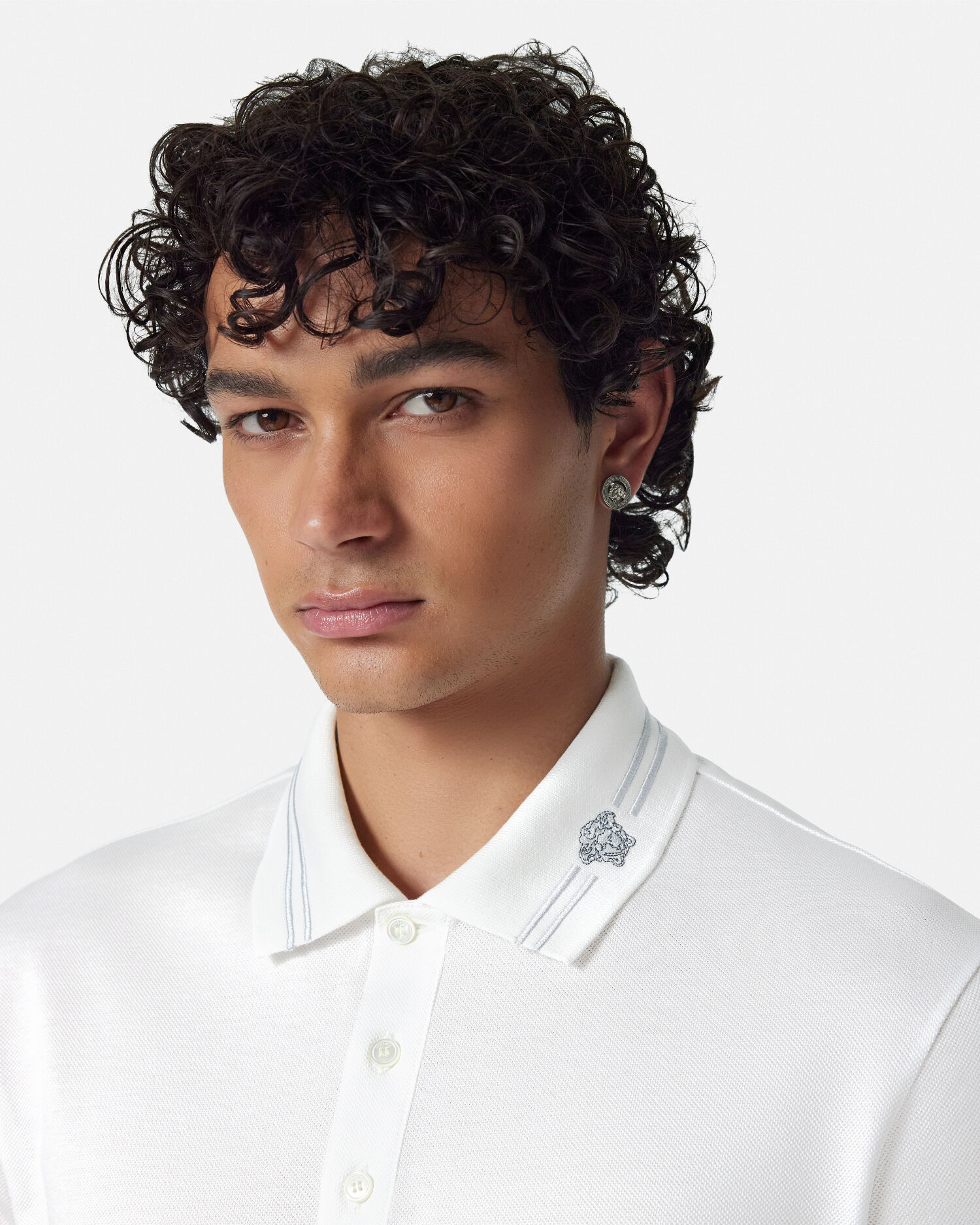 Embroidered Medusa Polo Shirt