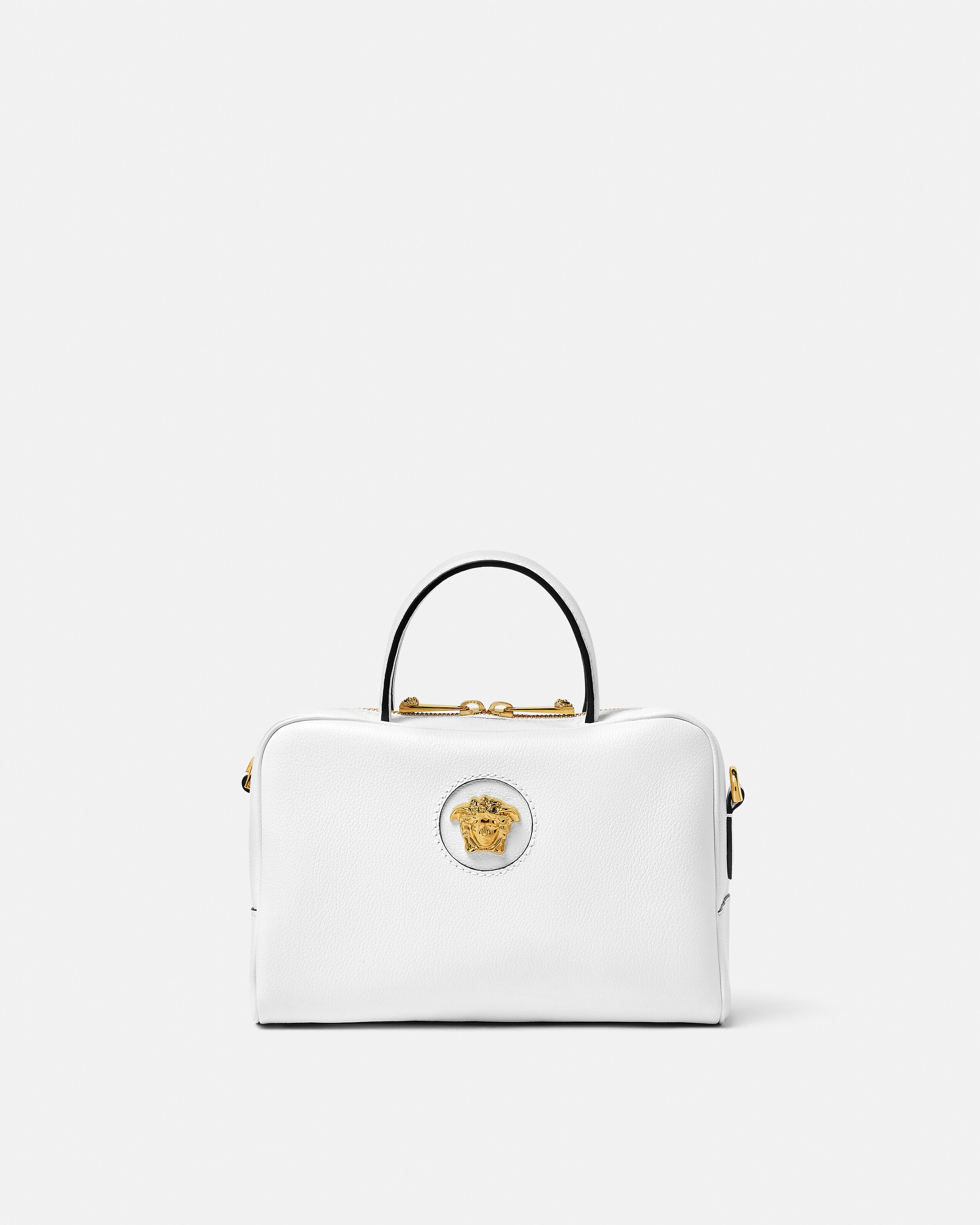 La Medusa Leather Boston Bag | VERSACE US