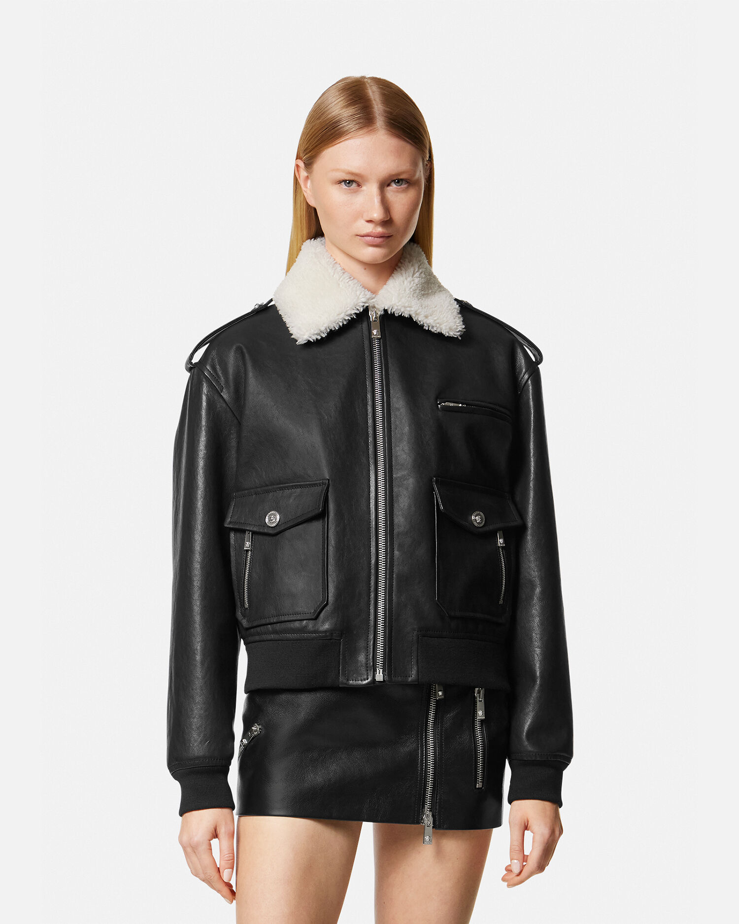 Versace shearling top jacket
