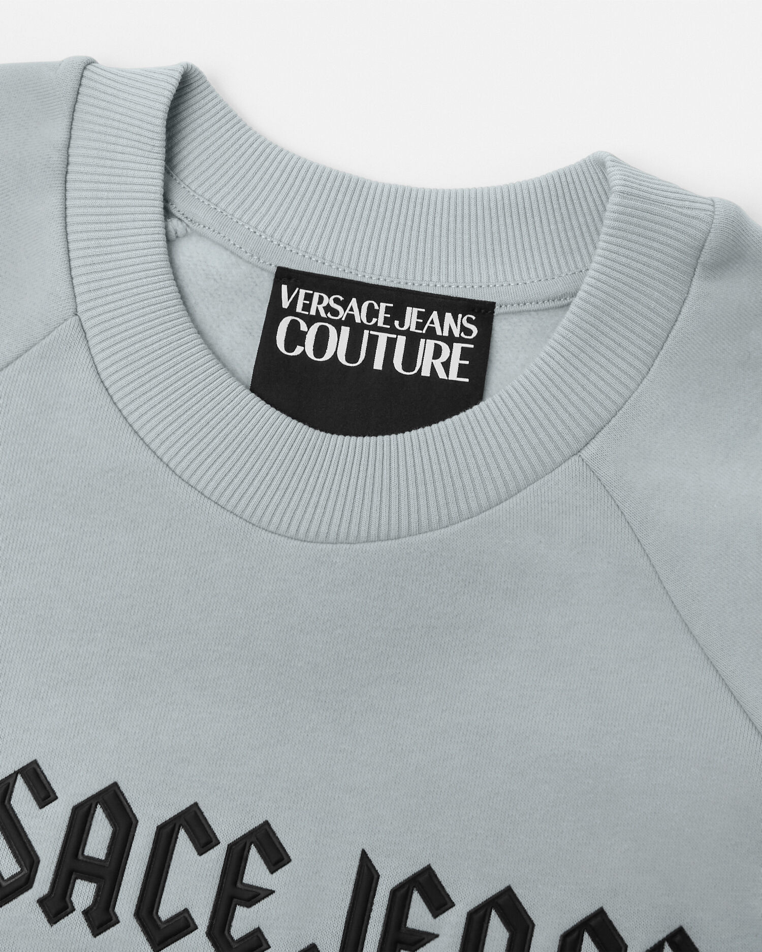 Gothic Logo Relax Fit Sweatshirt White Print VERSACE