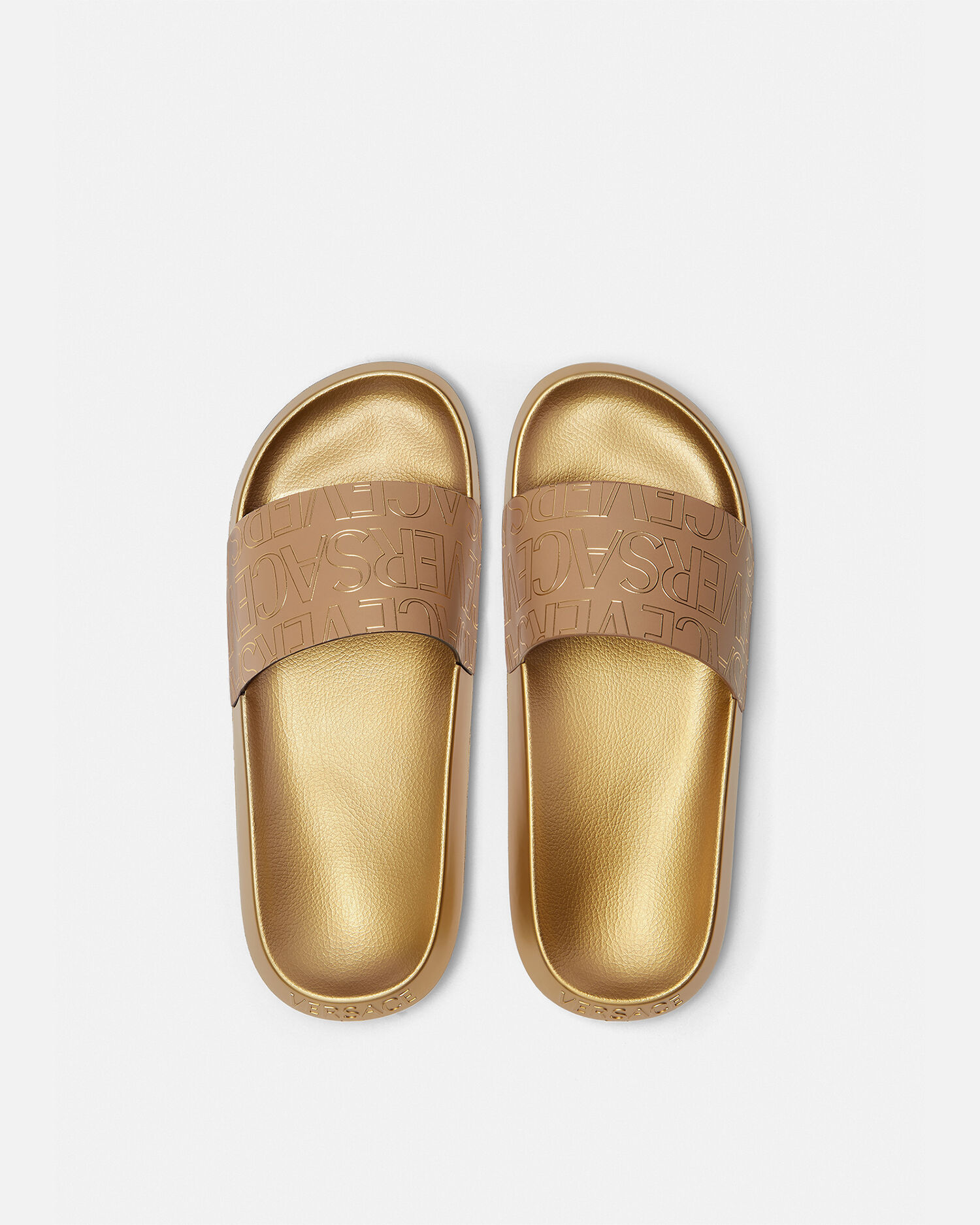 Versace shop gold slides