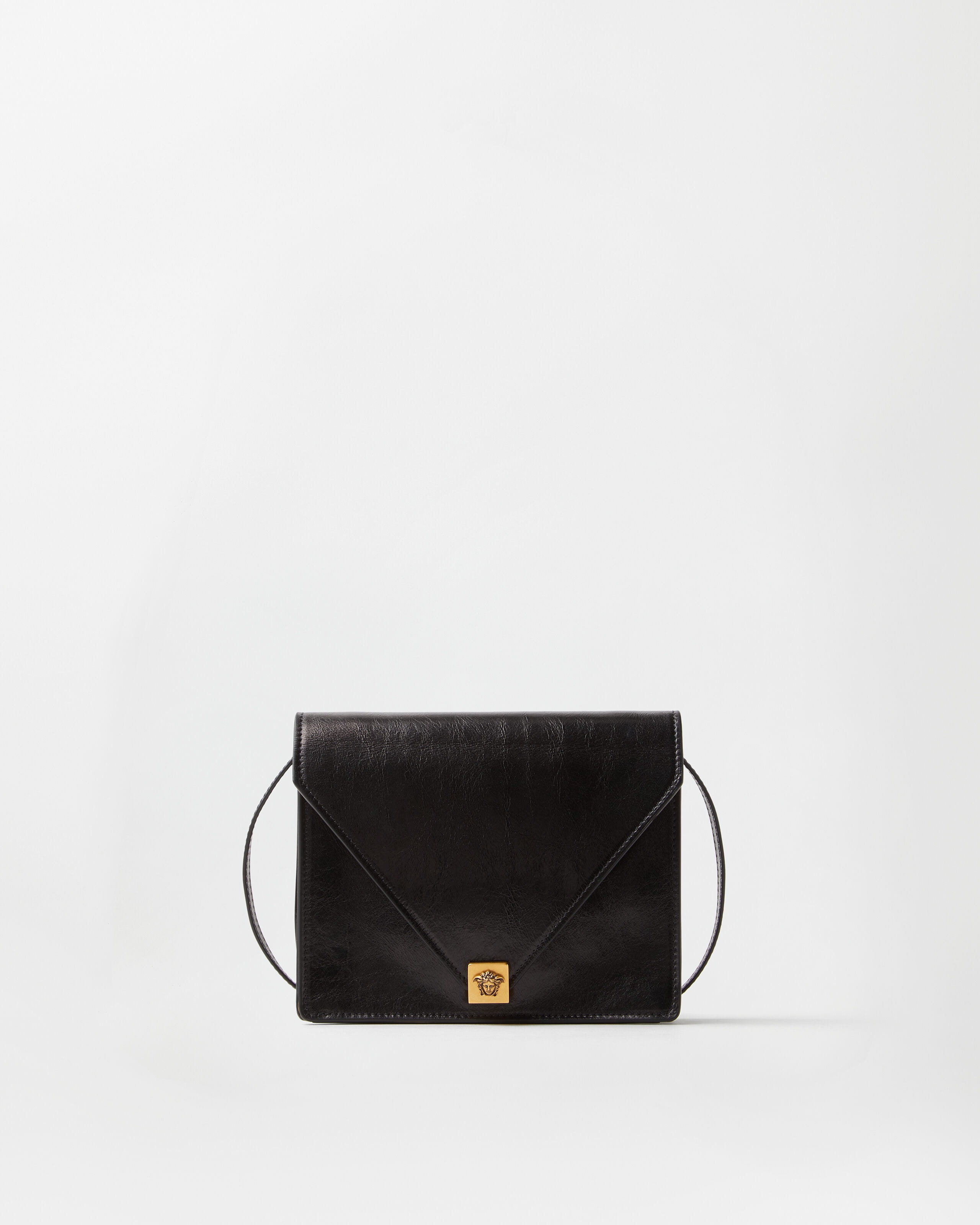 Severine Leather Mini Bag Black | VERSACE US