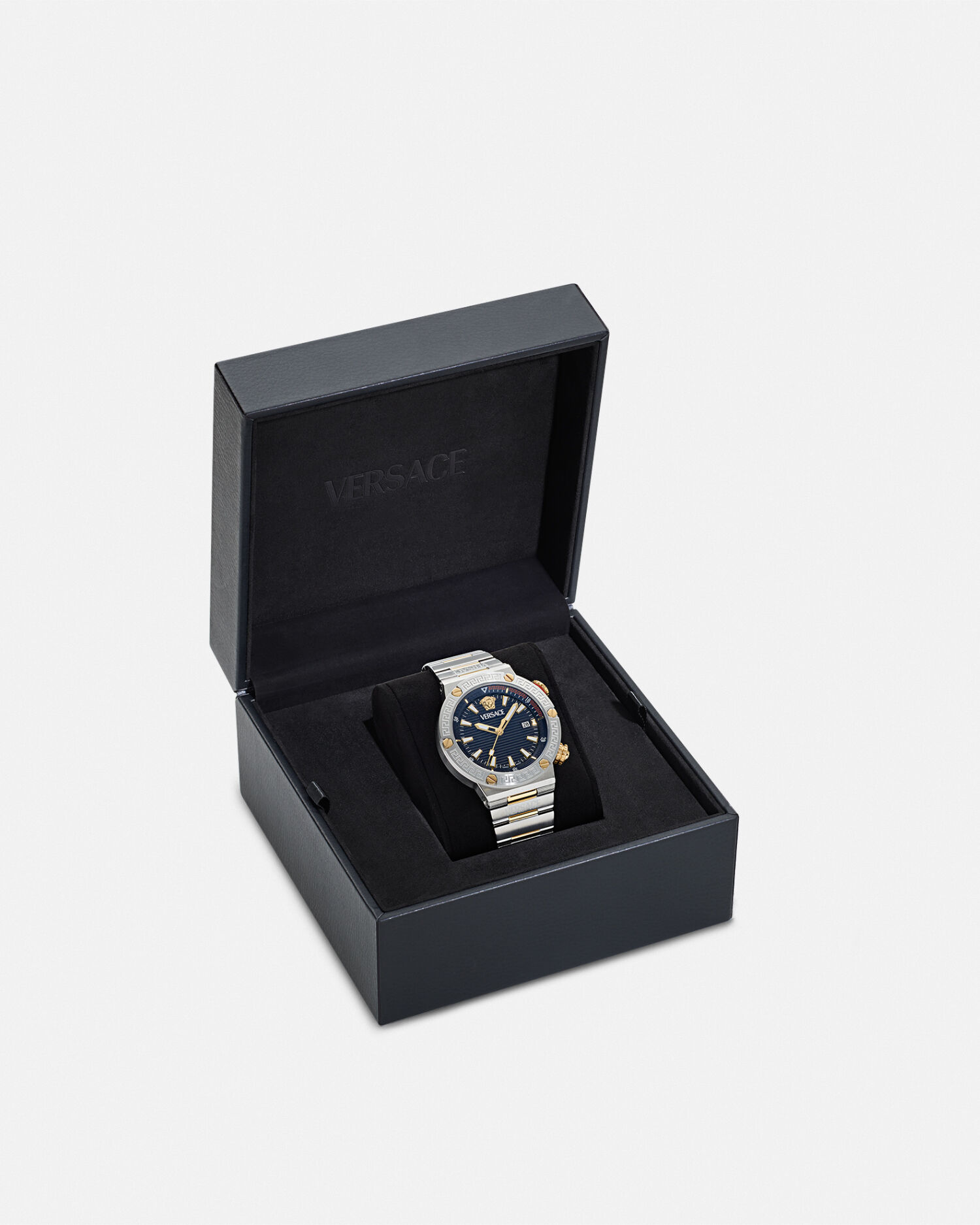 ◆VERSACE 最新作◆Greca Logo Chrono 腕時計/Silver◆ Versace Greca Logo Chronograph Watch | eBay