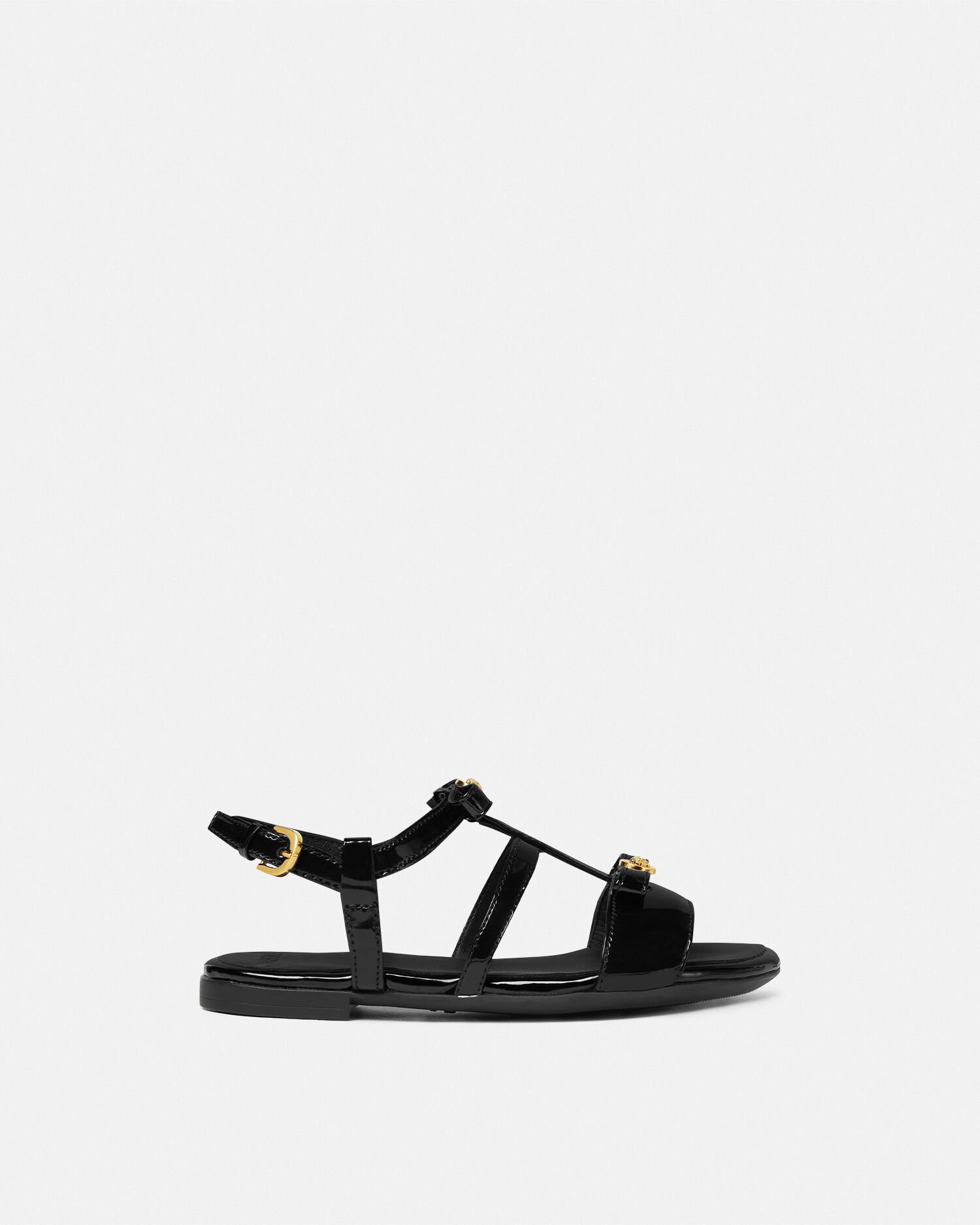 Gianni Ribbon Kids Sandals Black Gold VERSACE CA