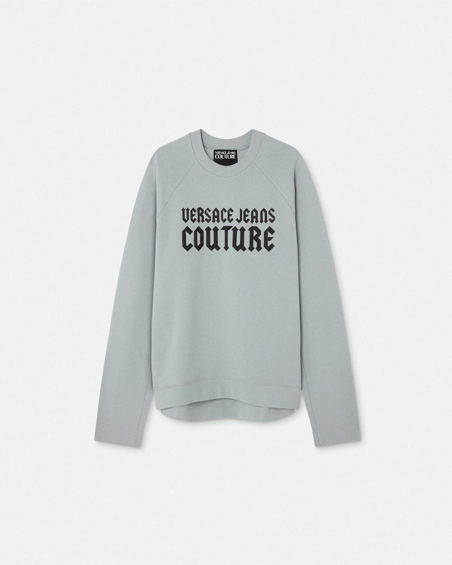 Gothic Logo Relax Fit Sweatshirt White Print VERSACE