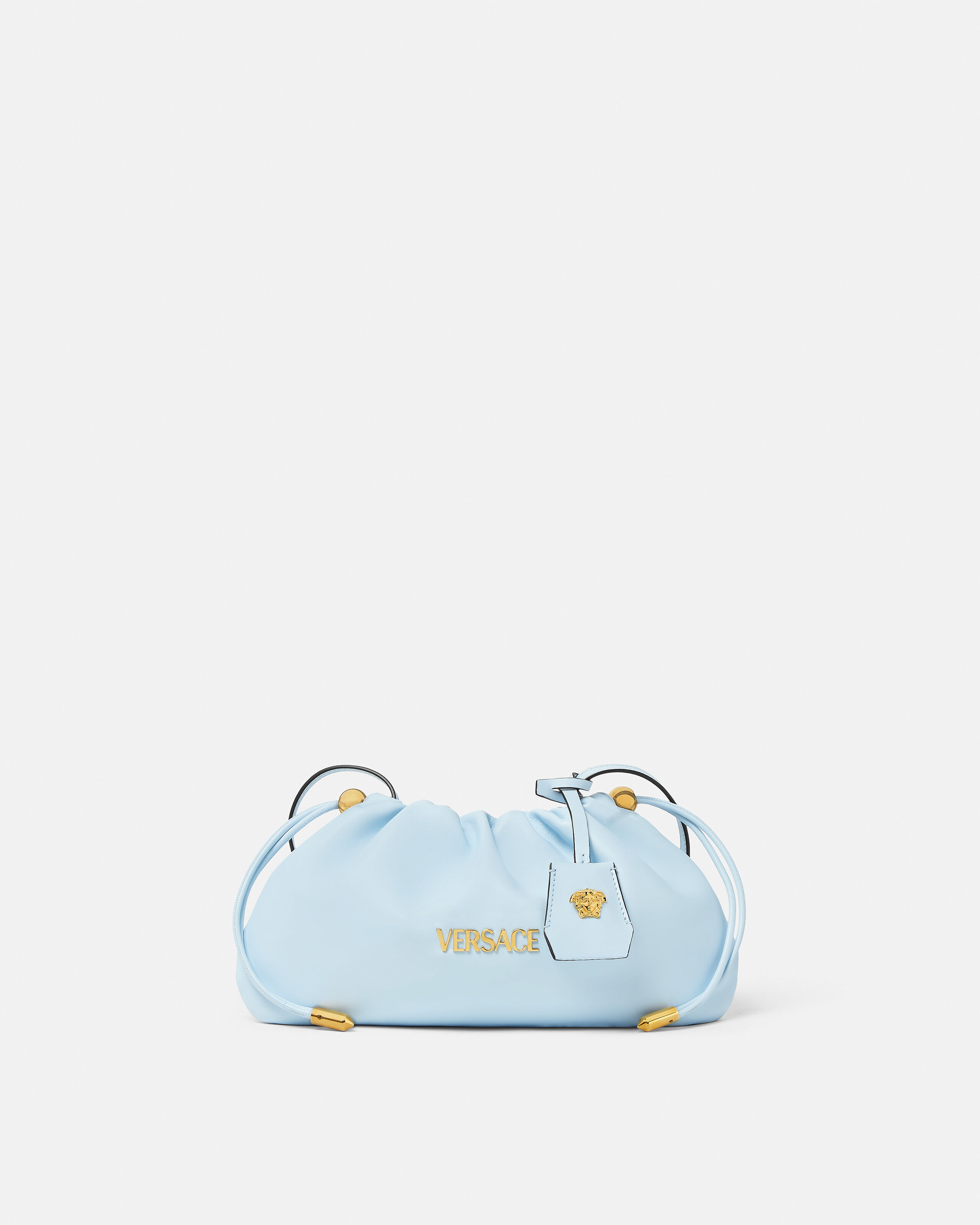 Versace Tag Nappa Mini Bag Blue | VERSACE US