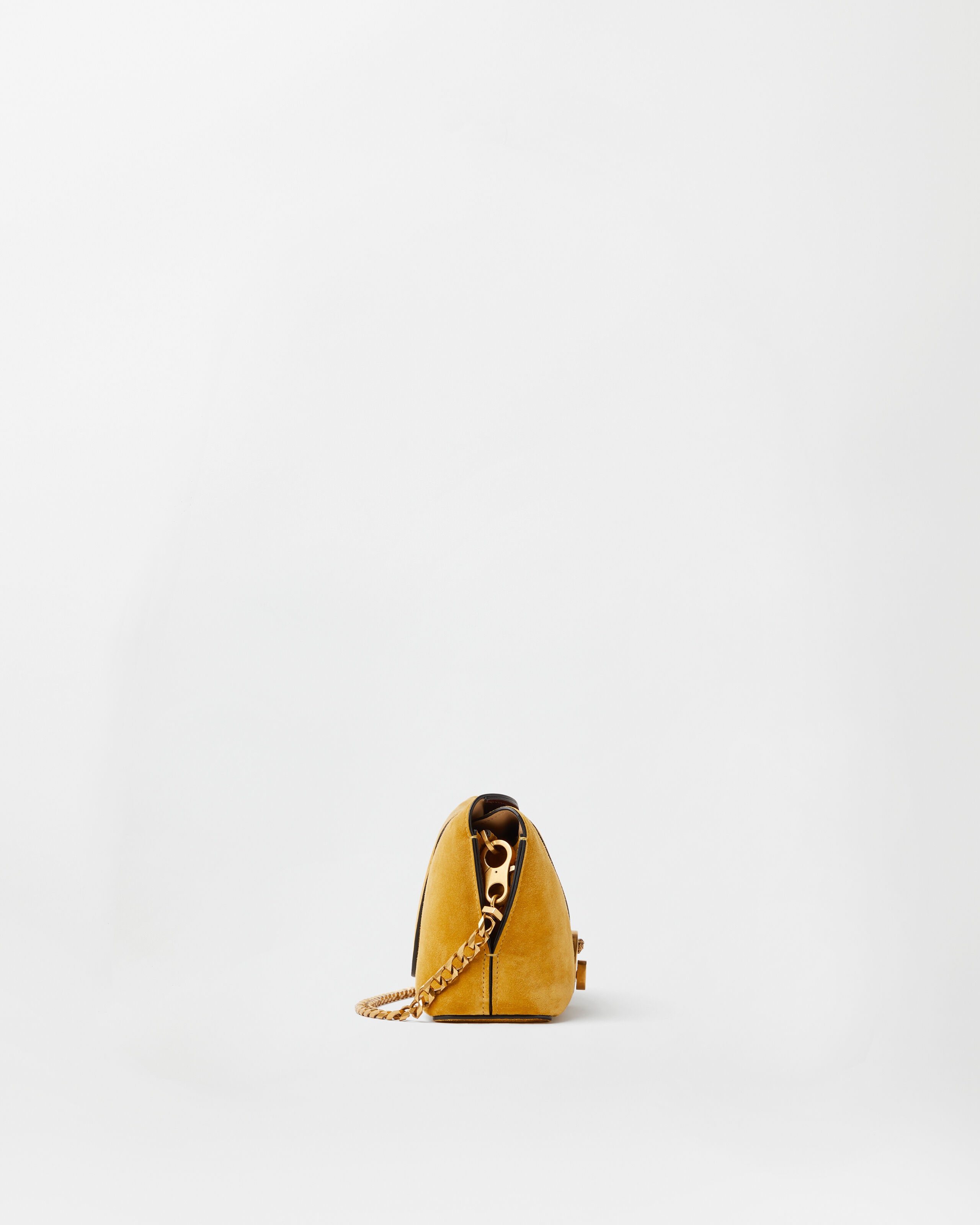 Vivian Suede Clutch Yellow | VERSACE