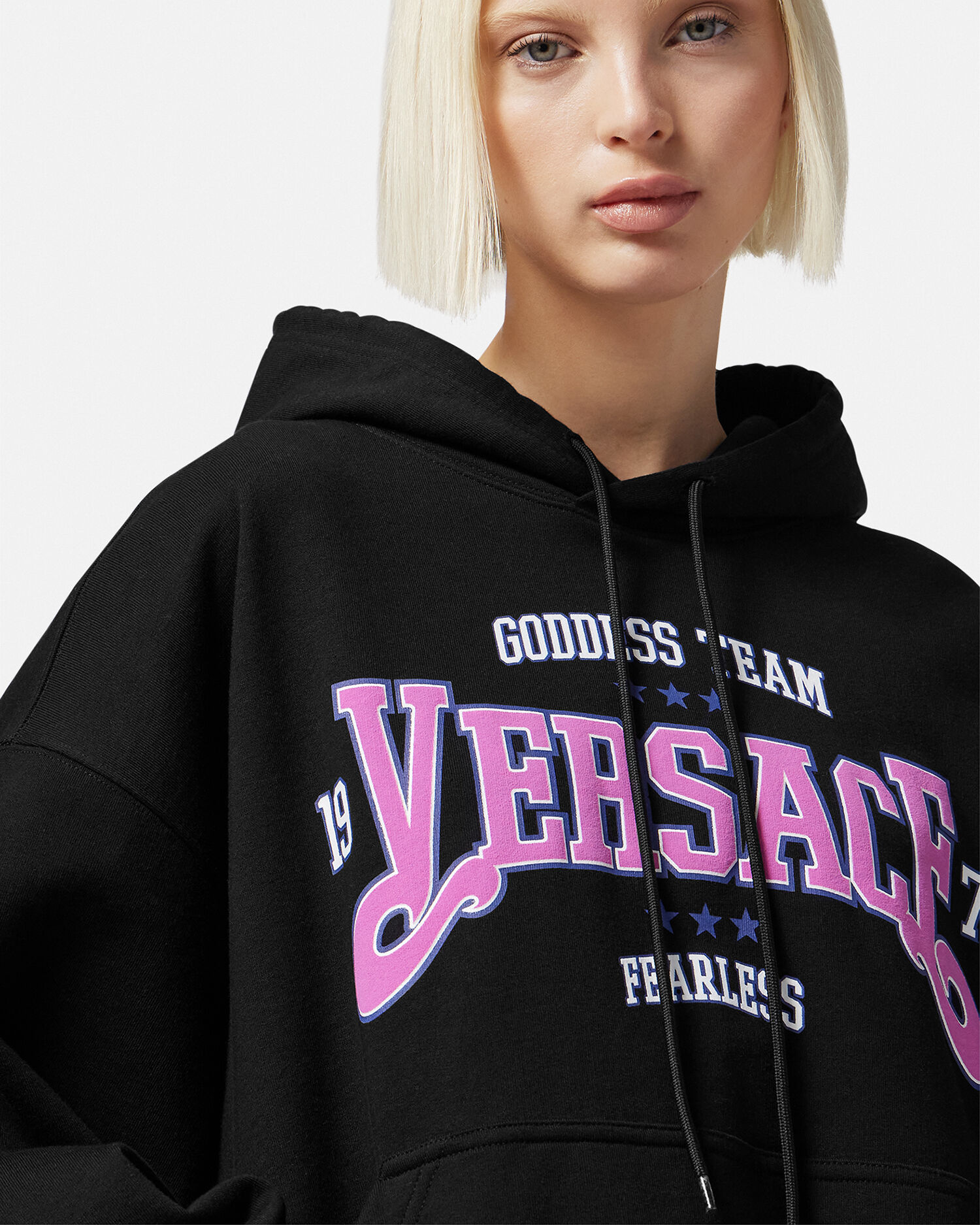 Felpa con cappuccio versace best sale