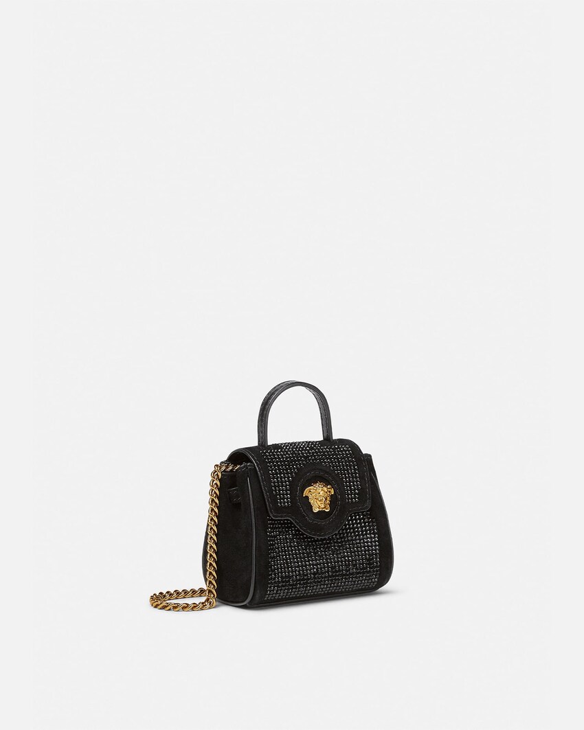 La Medusa Kristall-Microbag Schwarz,Gold | VERSACE DE
