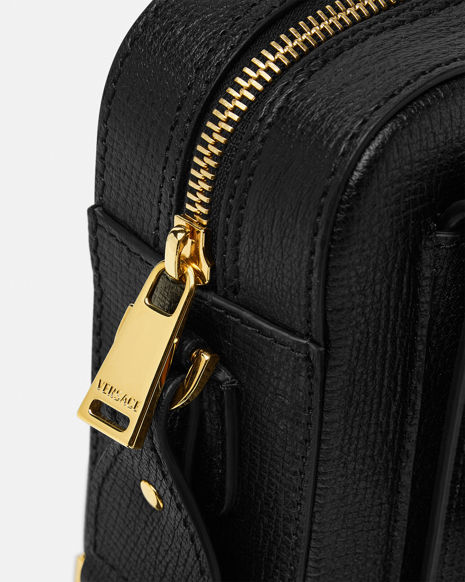 Medusa Biggie Leather Messenger Bag