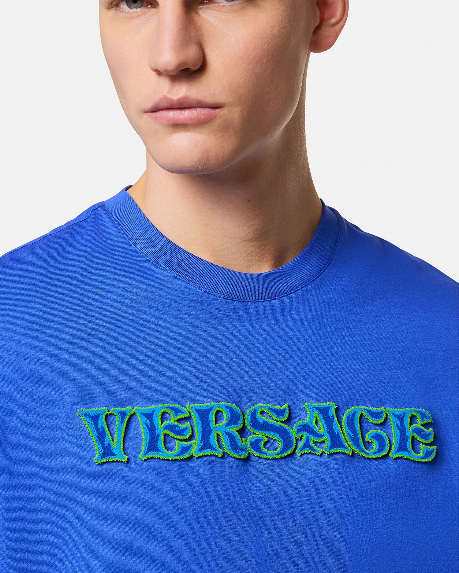 Blue versace store t shirt