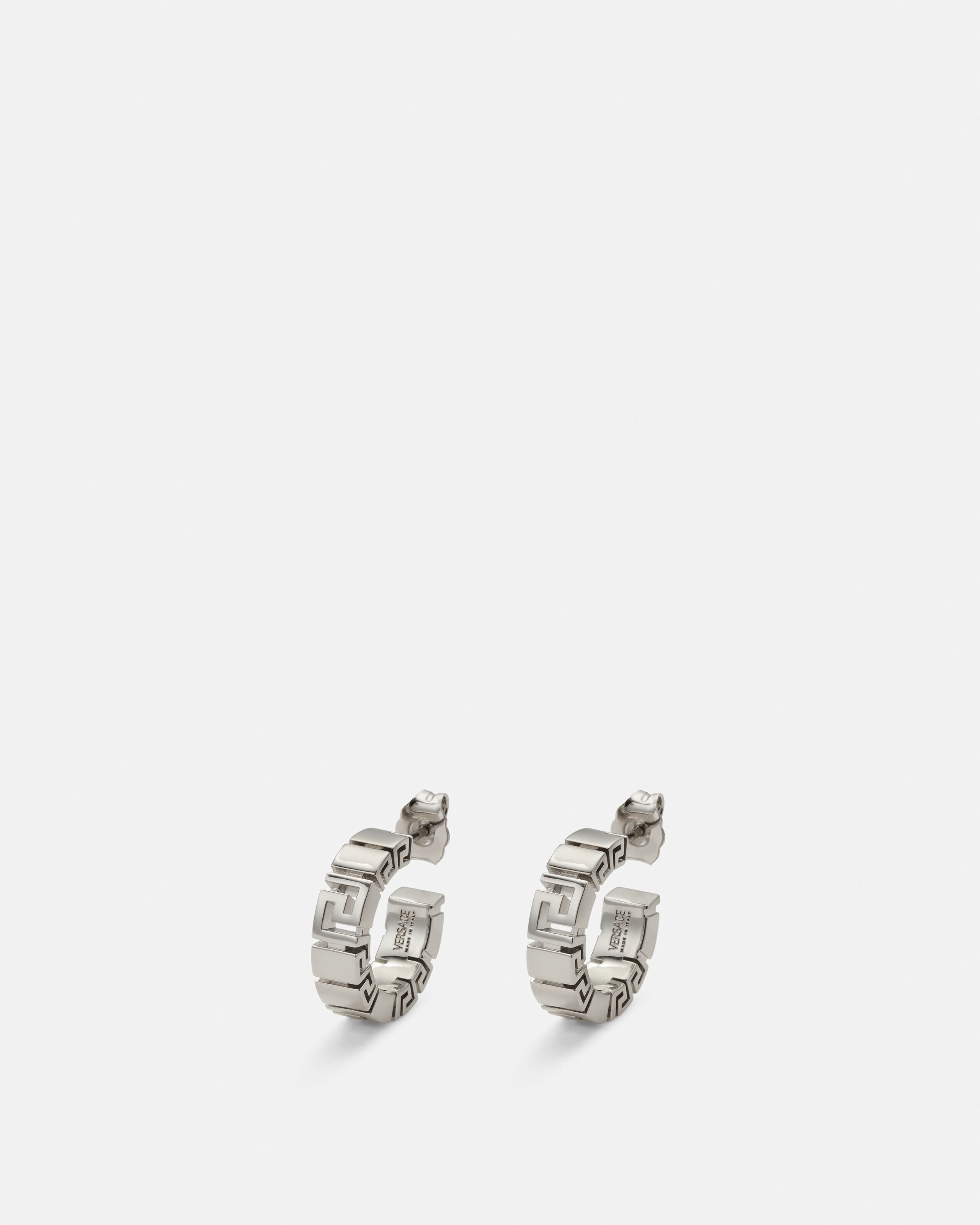 Versace グレカ　ピアス　シルバー Greca Earring Silver | VERSACE US