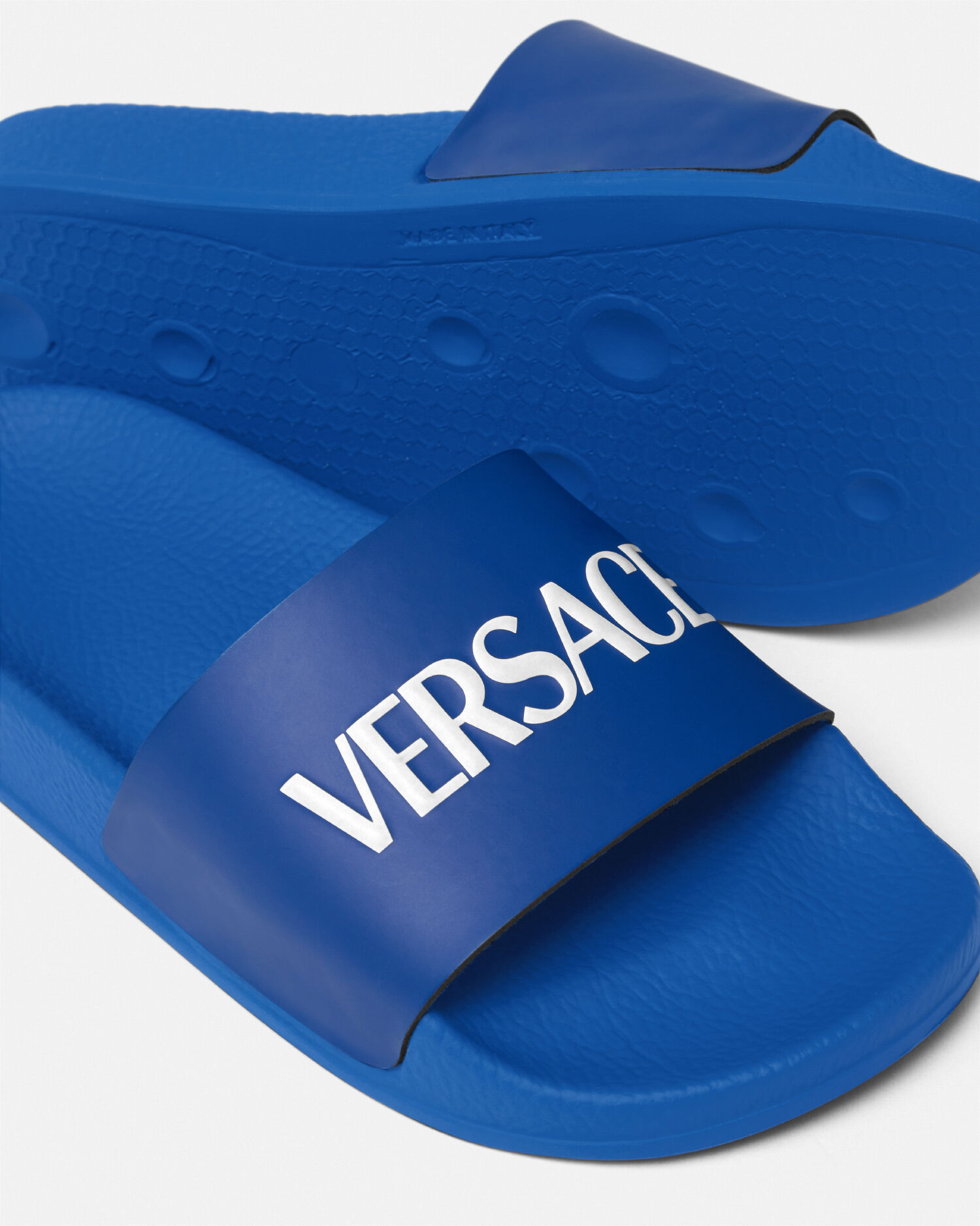 Versace top slides blue