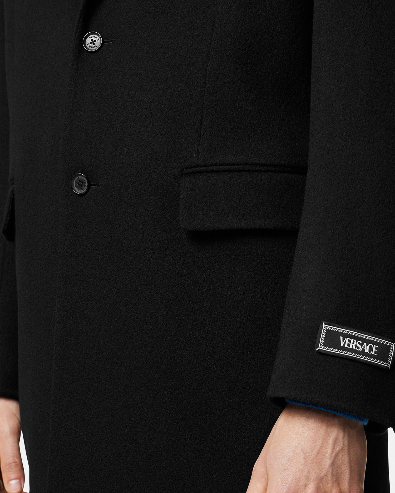 Versace hotsell black coat