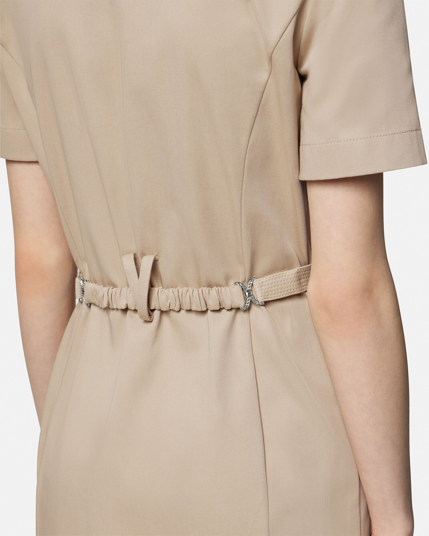 Cargo Gabardine Mini Shirt Dress