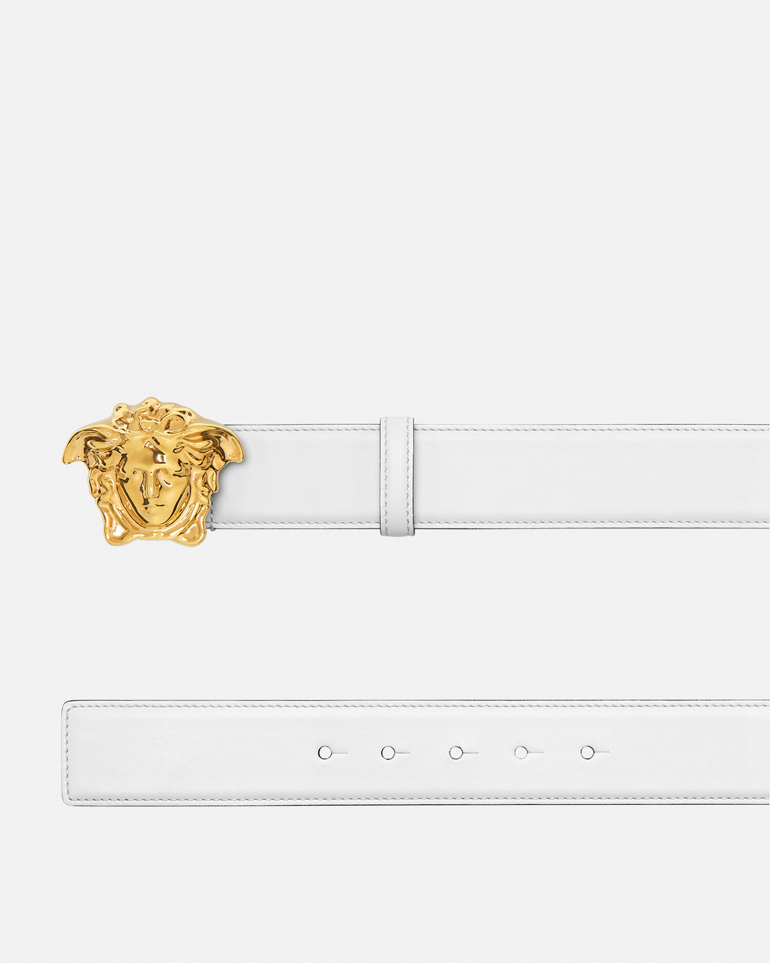 White hot sale versace belt