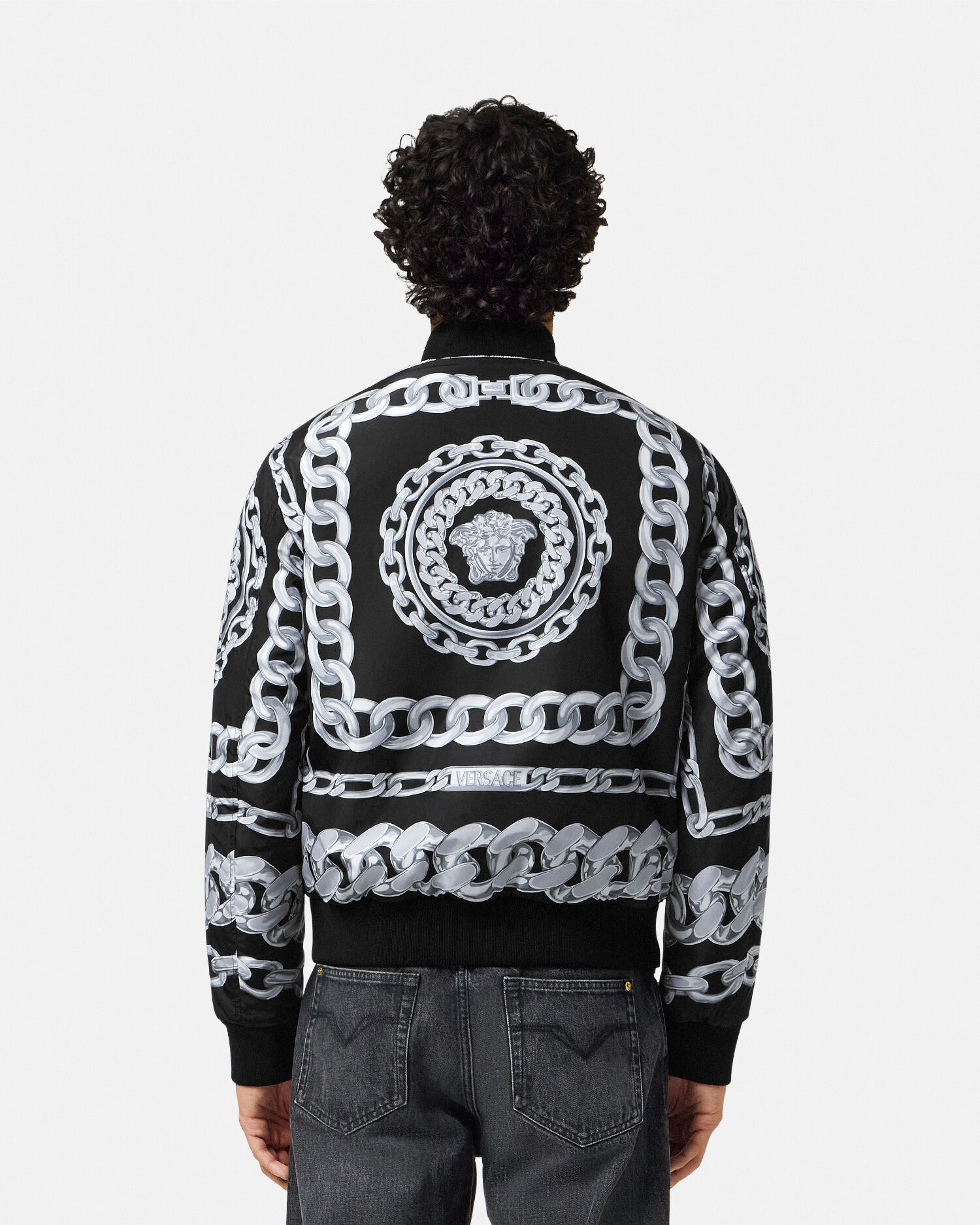 バーゲンで Medusa US VERSACE | Jacket Bomber Reversible Chains プレーヤー