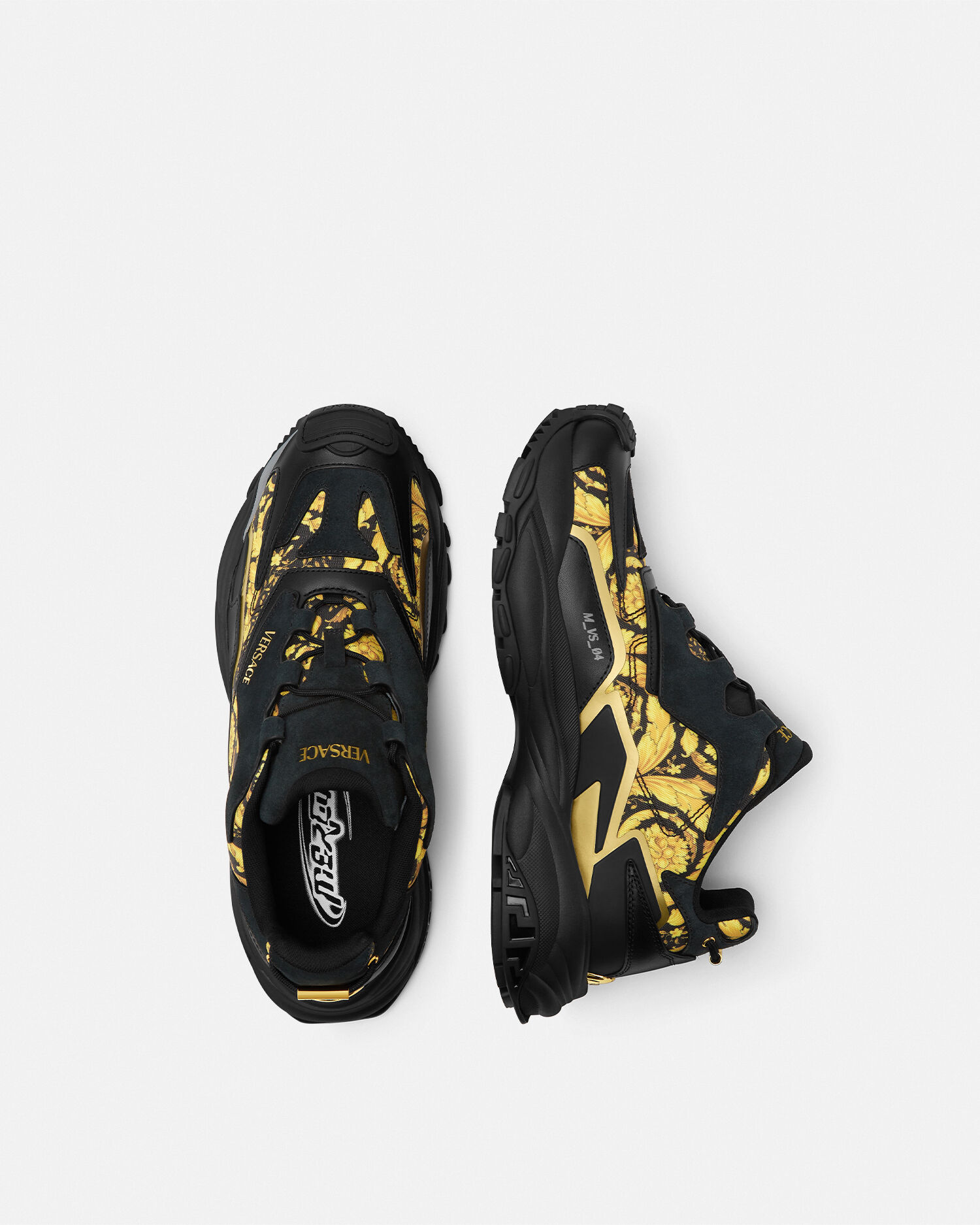 Versace Mercury M_VS_04 Printed Leather Sneakers | VERSACE US