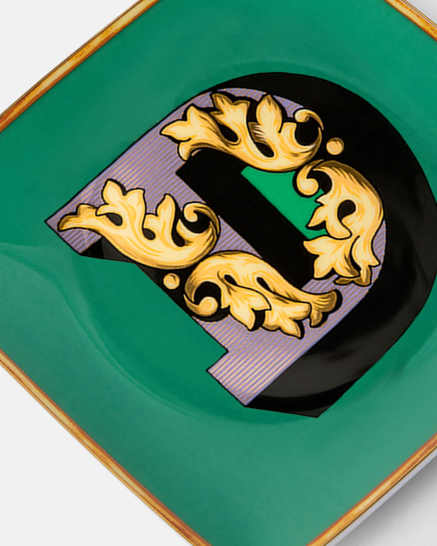 愛用 Versace Alphabet Square Plate 'D' 4.5 小物