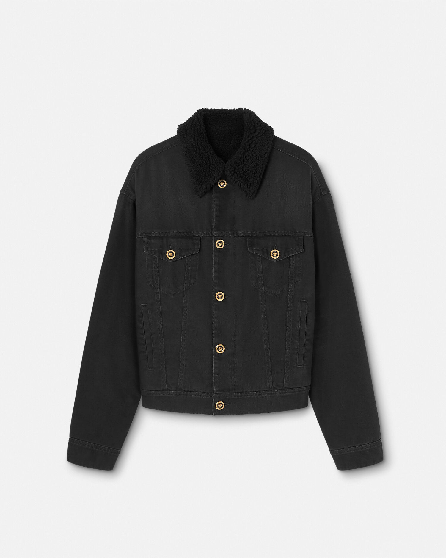 Denim discount jacket versace