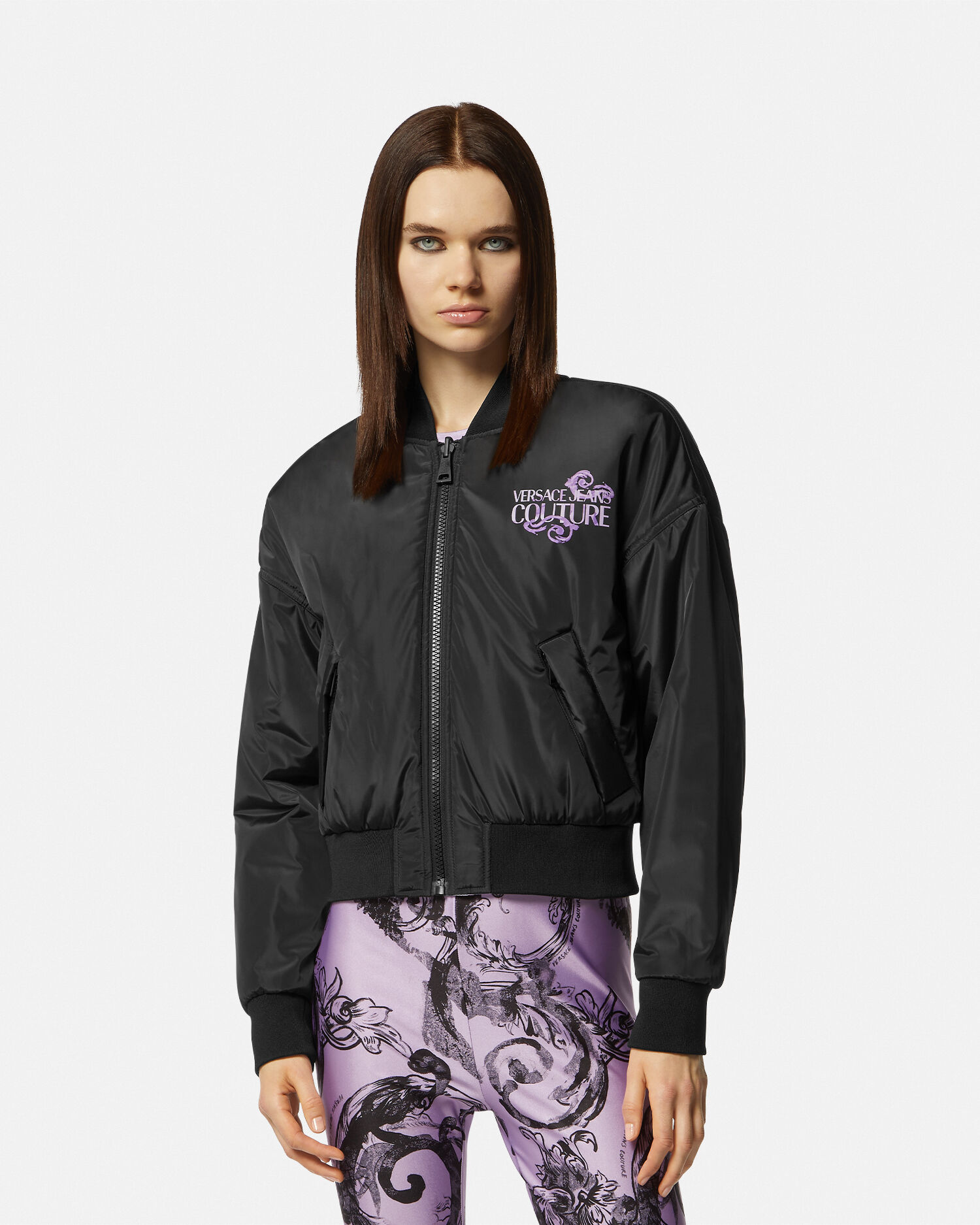 Doudoune sans manches reversible a logo Rose VERSACE FR