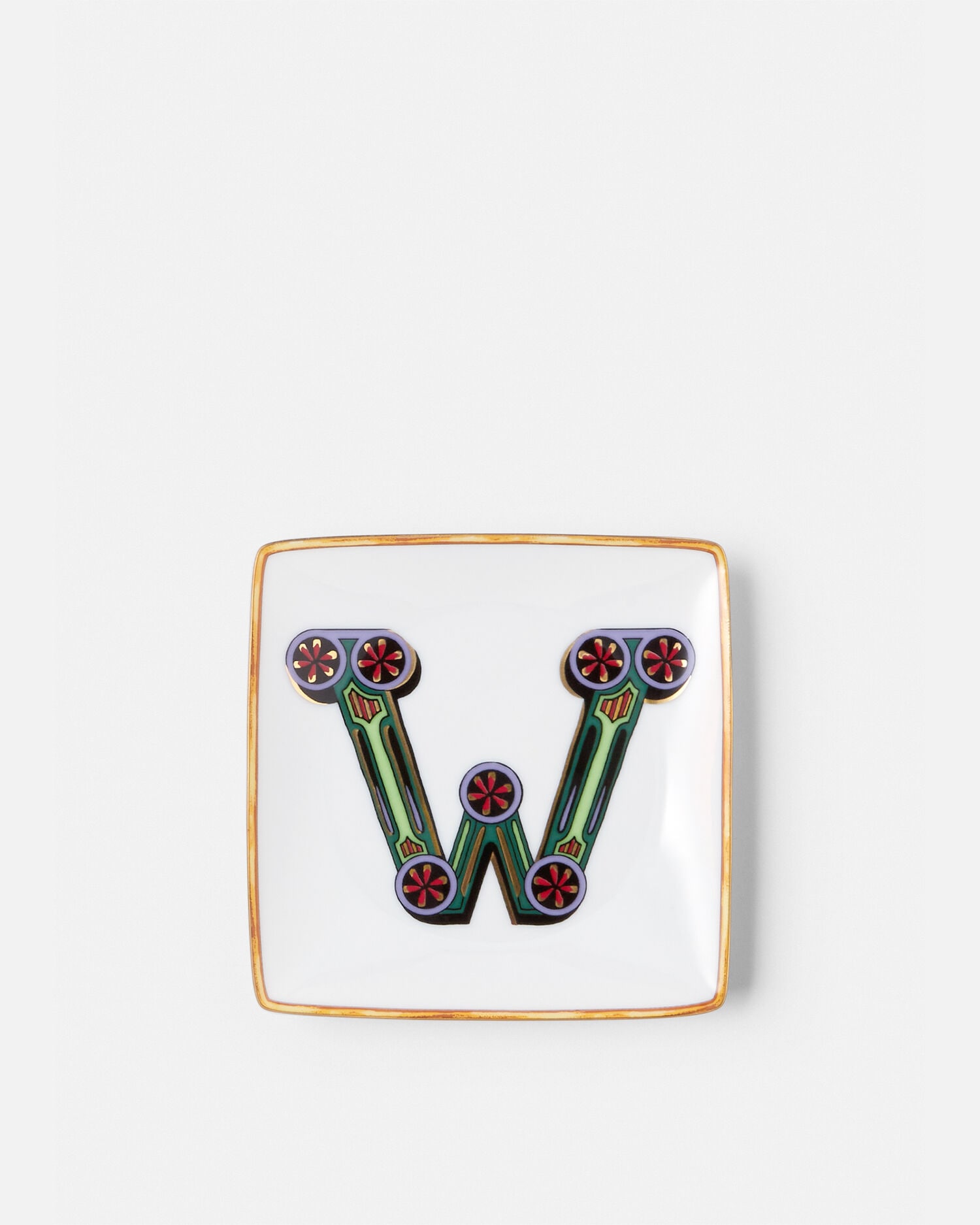  Casual Versace プレート 約27cm割れてます Versace Alphabet W Small Square Plate 12 cm Print | VERSACE US